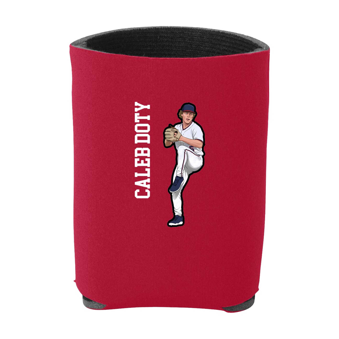 Can Holder — Name Vertical in Red