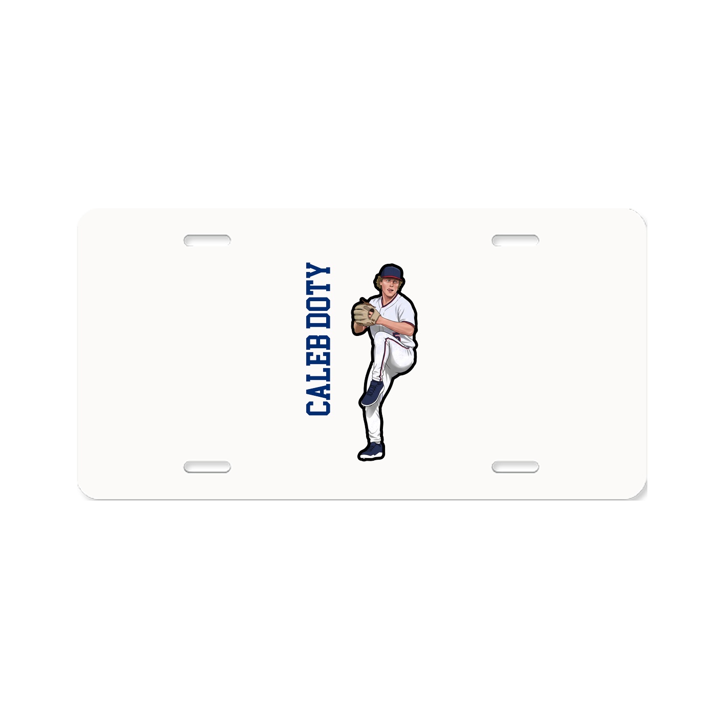 License Plate — Name Vertical in Classic