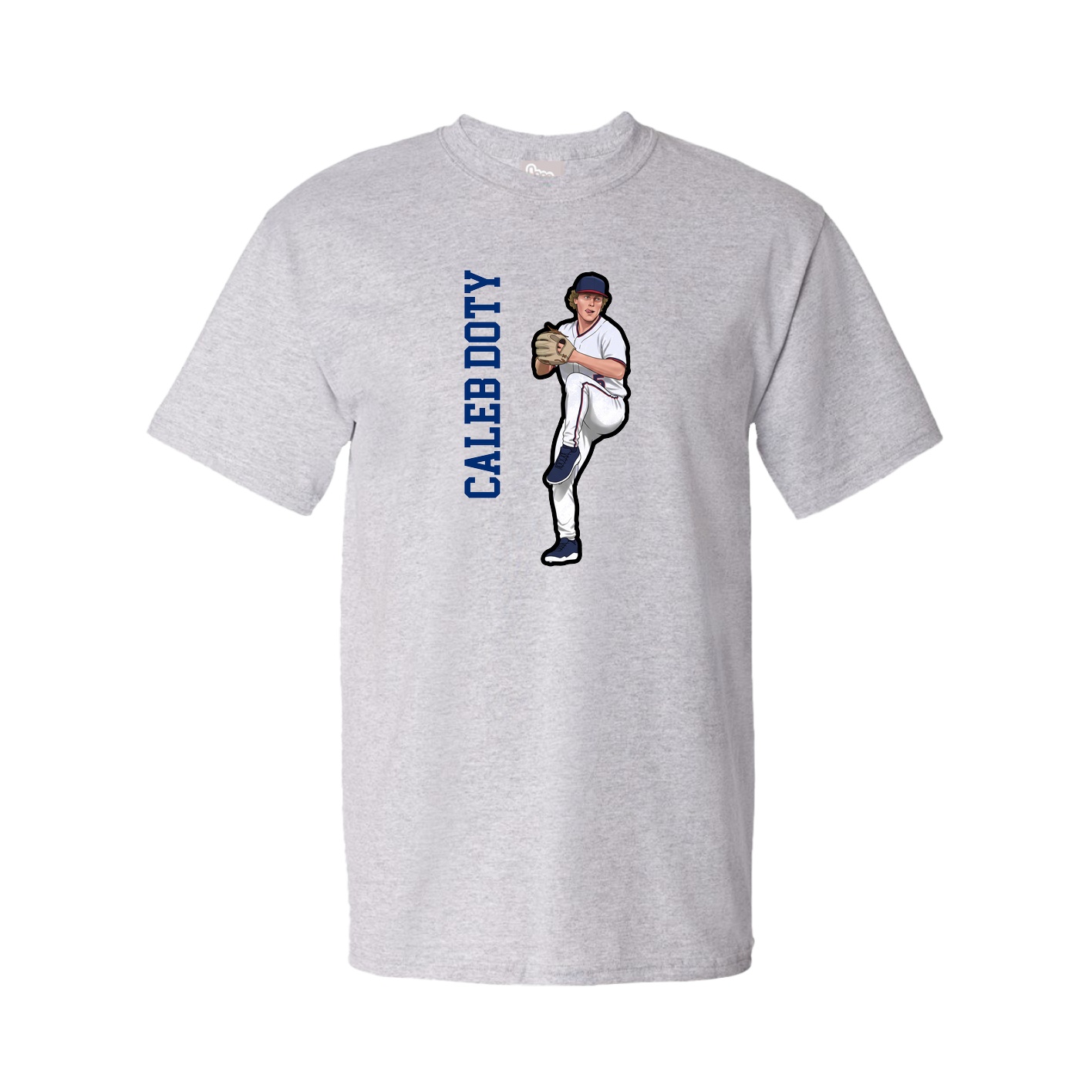 Tee — Name Vertical in Grey
