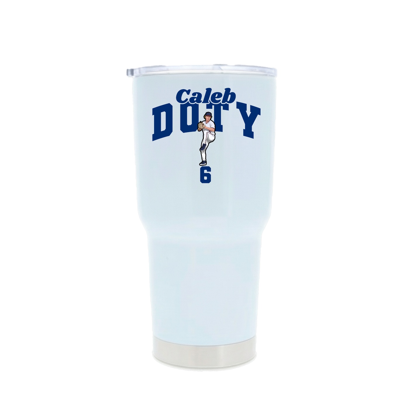 30oz Stainless Steel Tumbler — Signature Arch in White