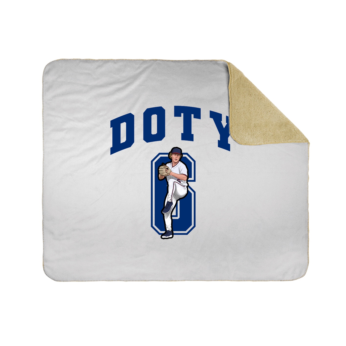 Throw Blanket — Number in White