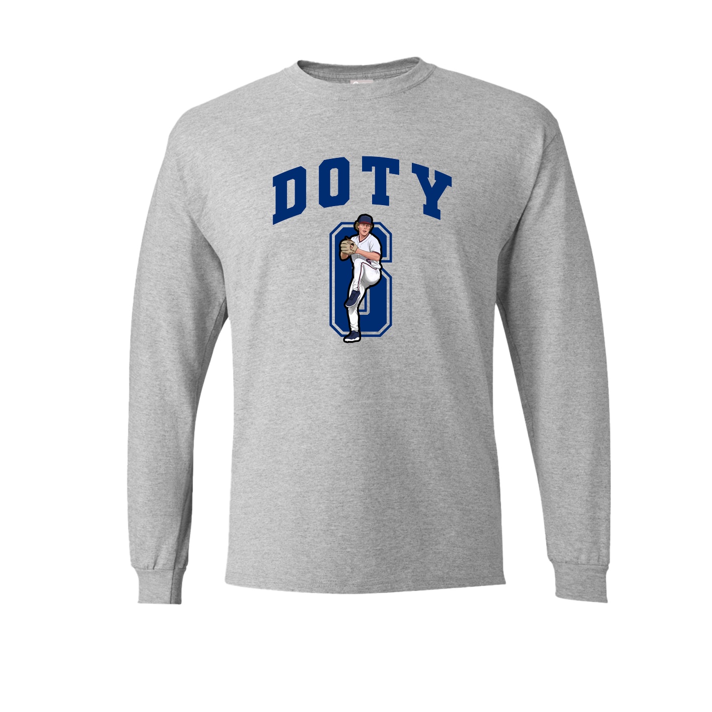 Long Sleeve Tee — Number in Grey