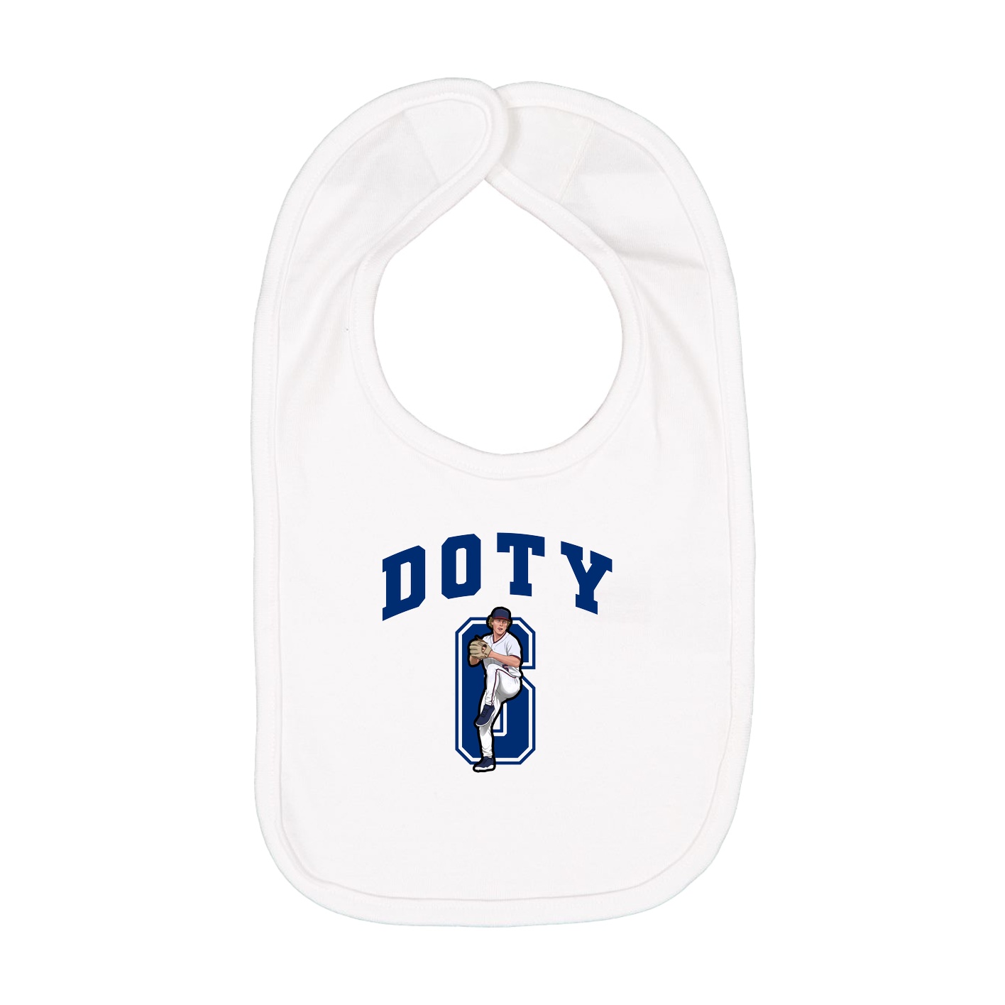 Infant Bib — Number in White