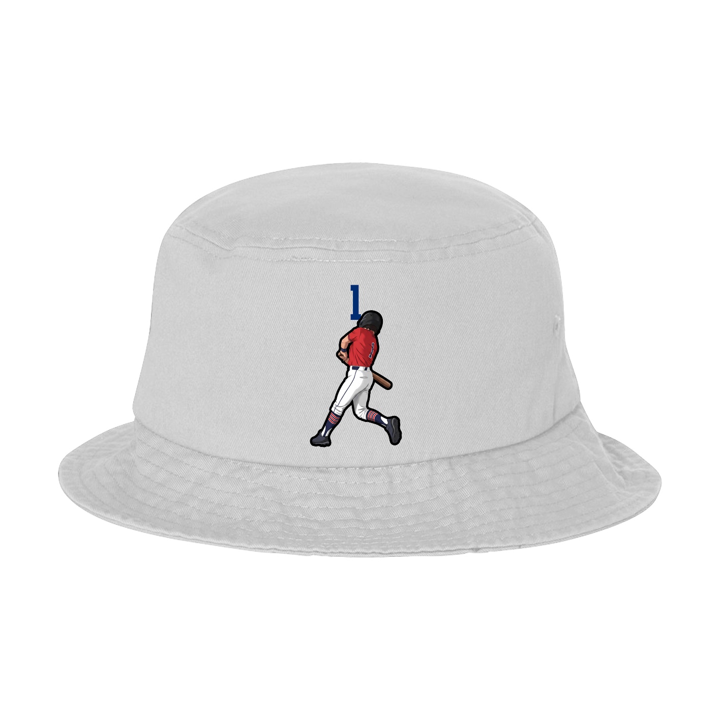 Bucket Cap — Number Top in White
