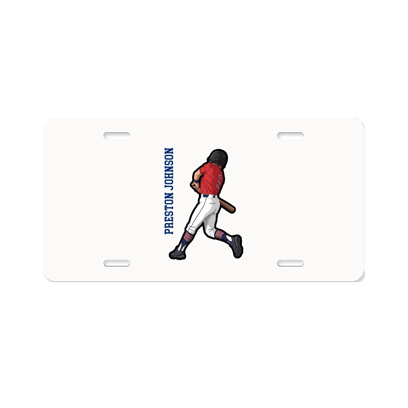 License Plate — Name Vertical in Classic