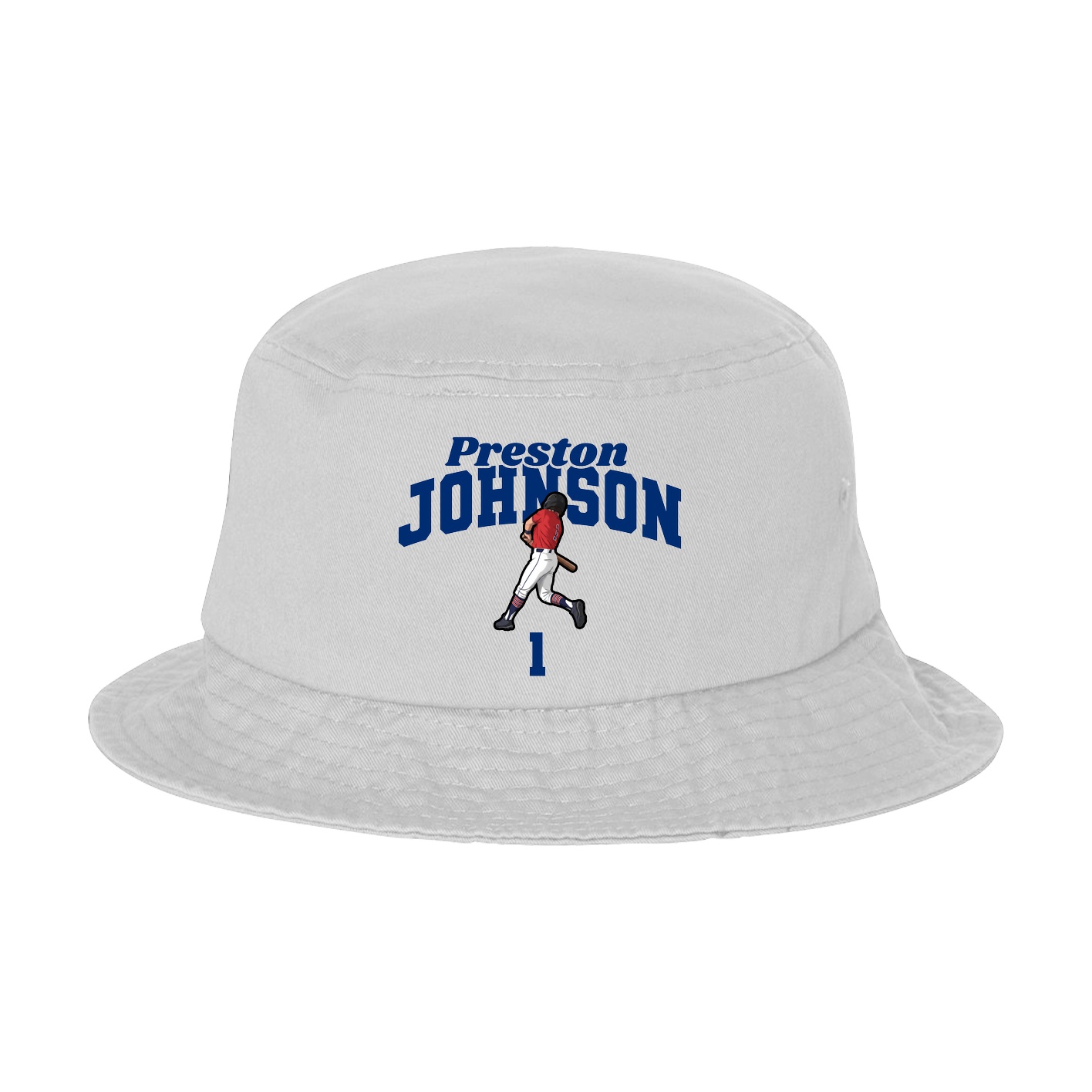 Bucket Cap — Signature Arch in White