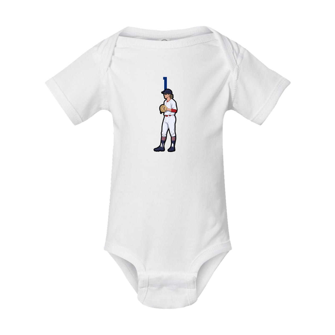 Baby Onesie — Number Top in White