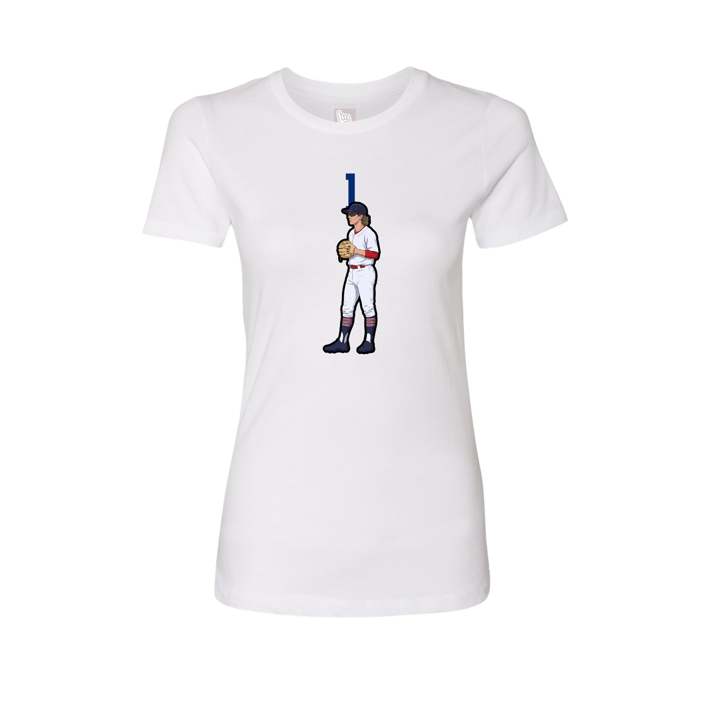 Fitted Women's Tee — Number Top in White