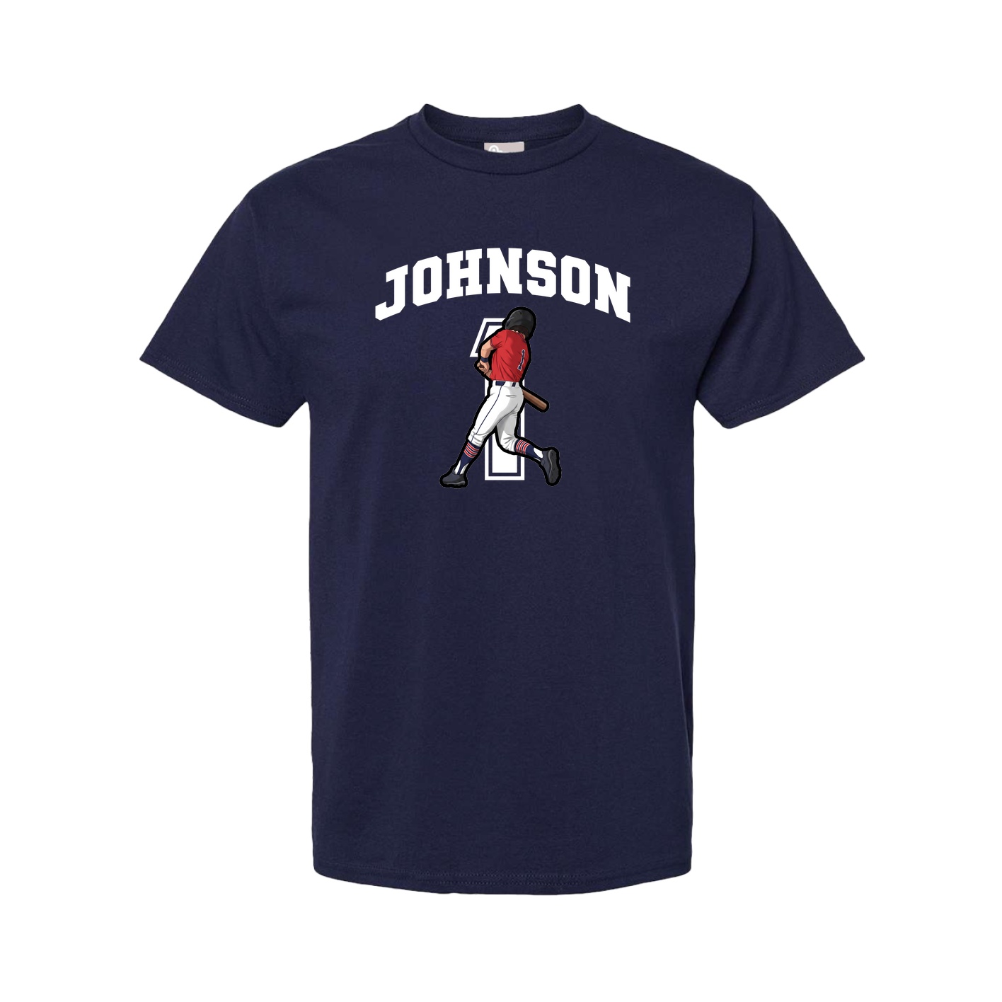 Youth Tee — Number in Navy