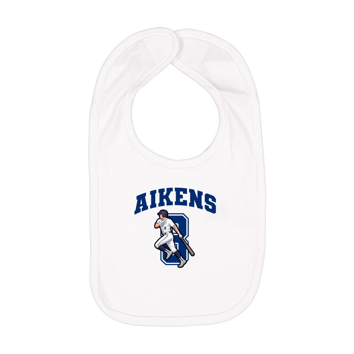 Infant Bib — Number in White
