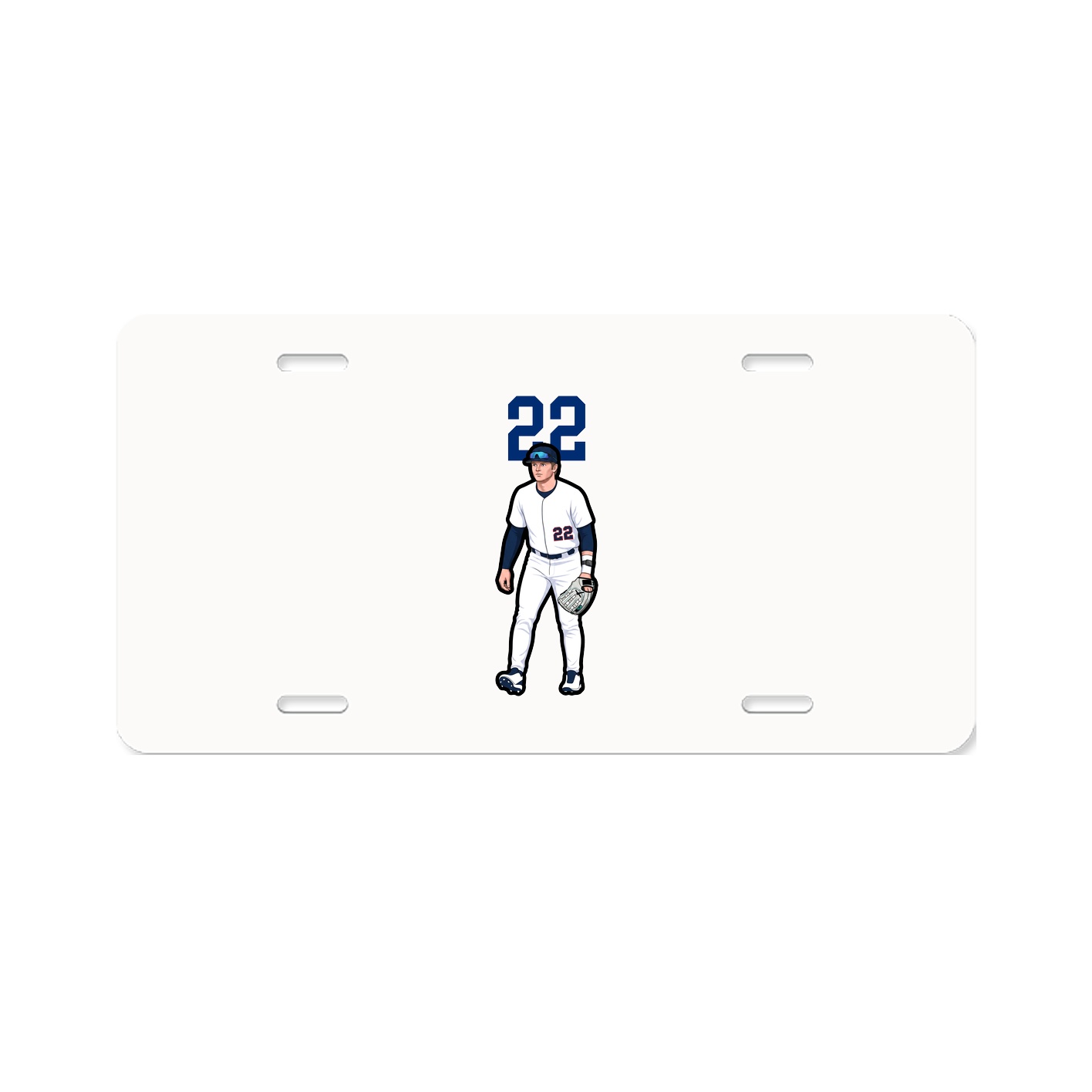 License Plate — Number Top in Classic