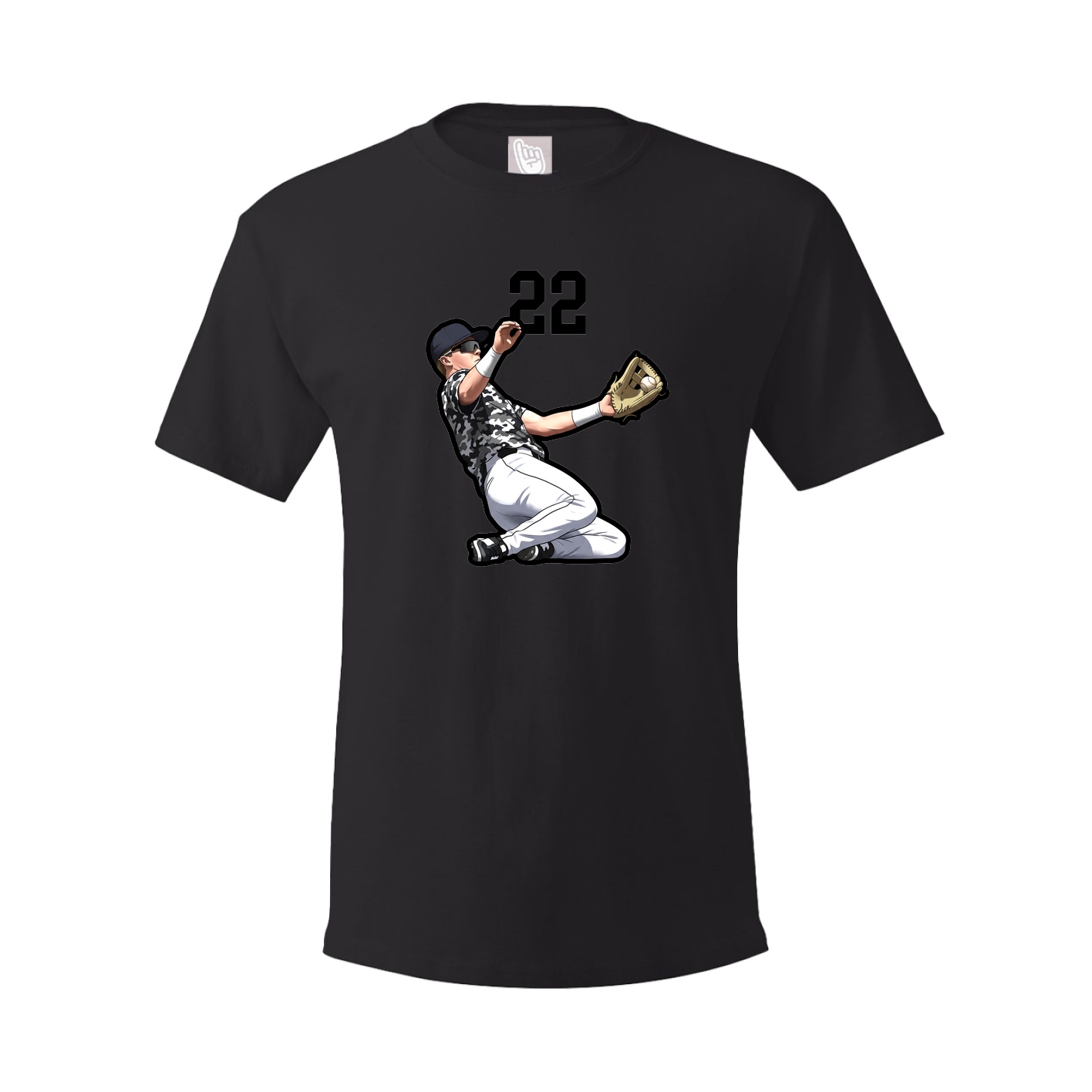 Youth Tee — Number Top in Black