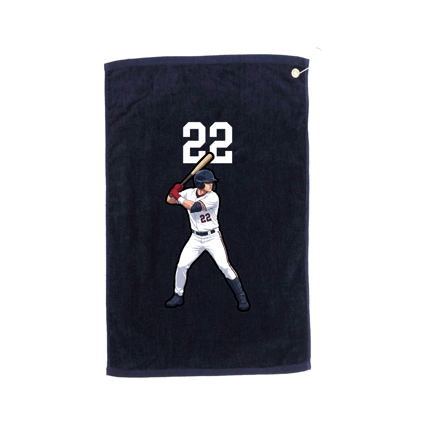 Golf Towel — Number Top in Navy