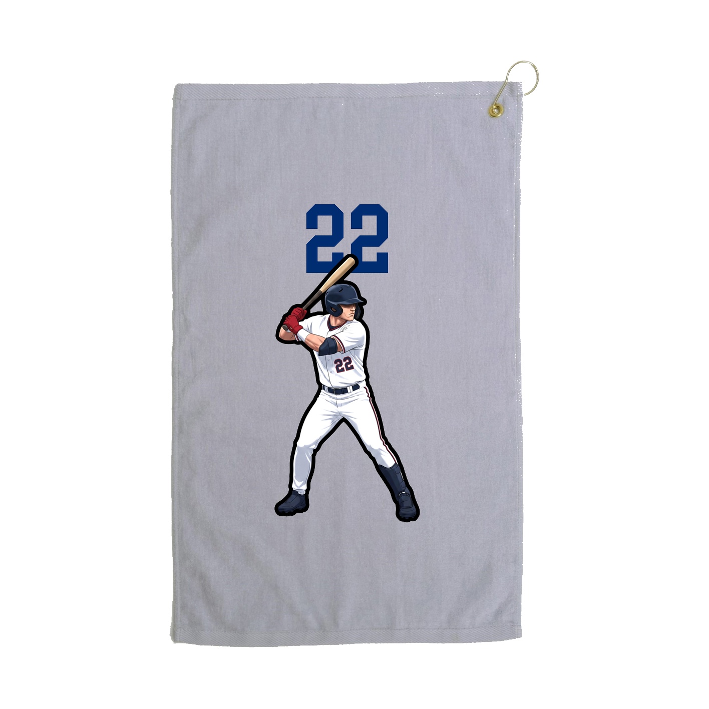 Golf Towel — Number Top in Grey