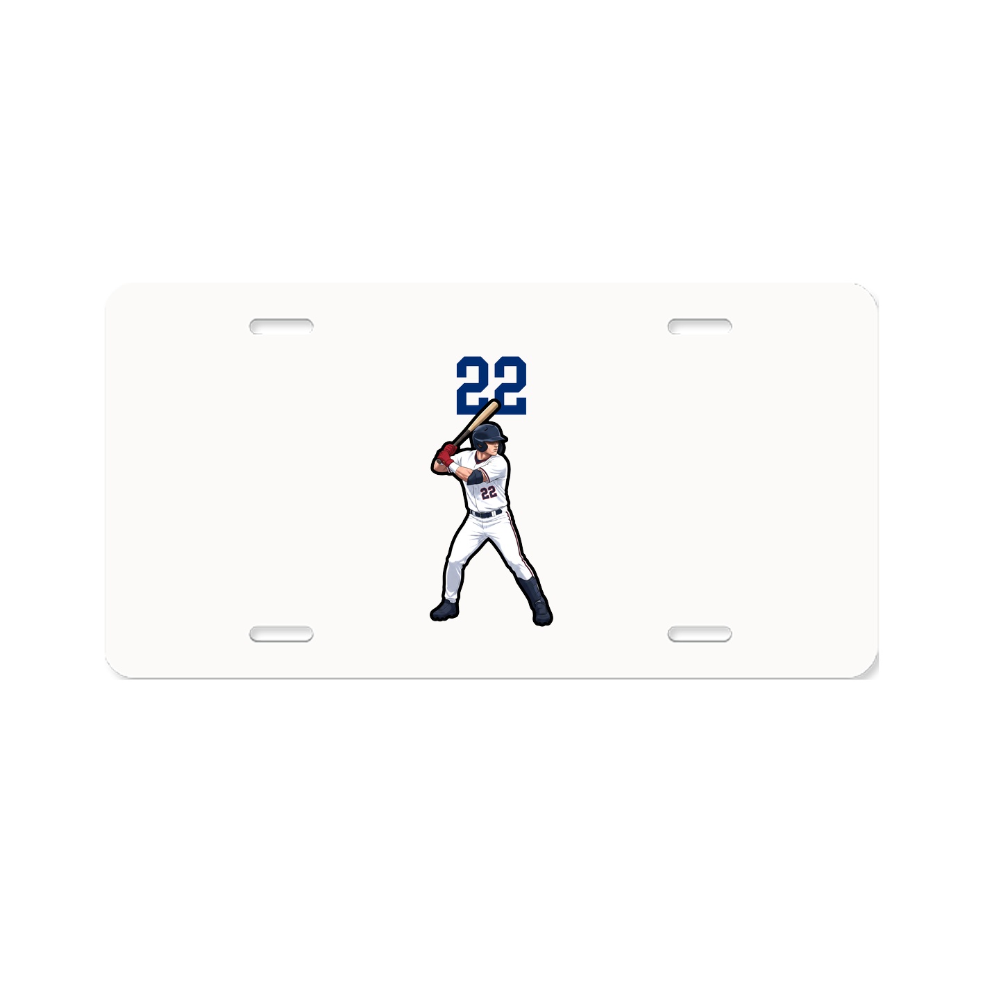 License Plate — Number Top in Classic
