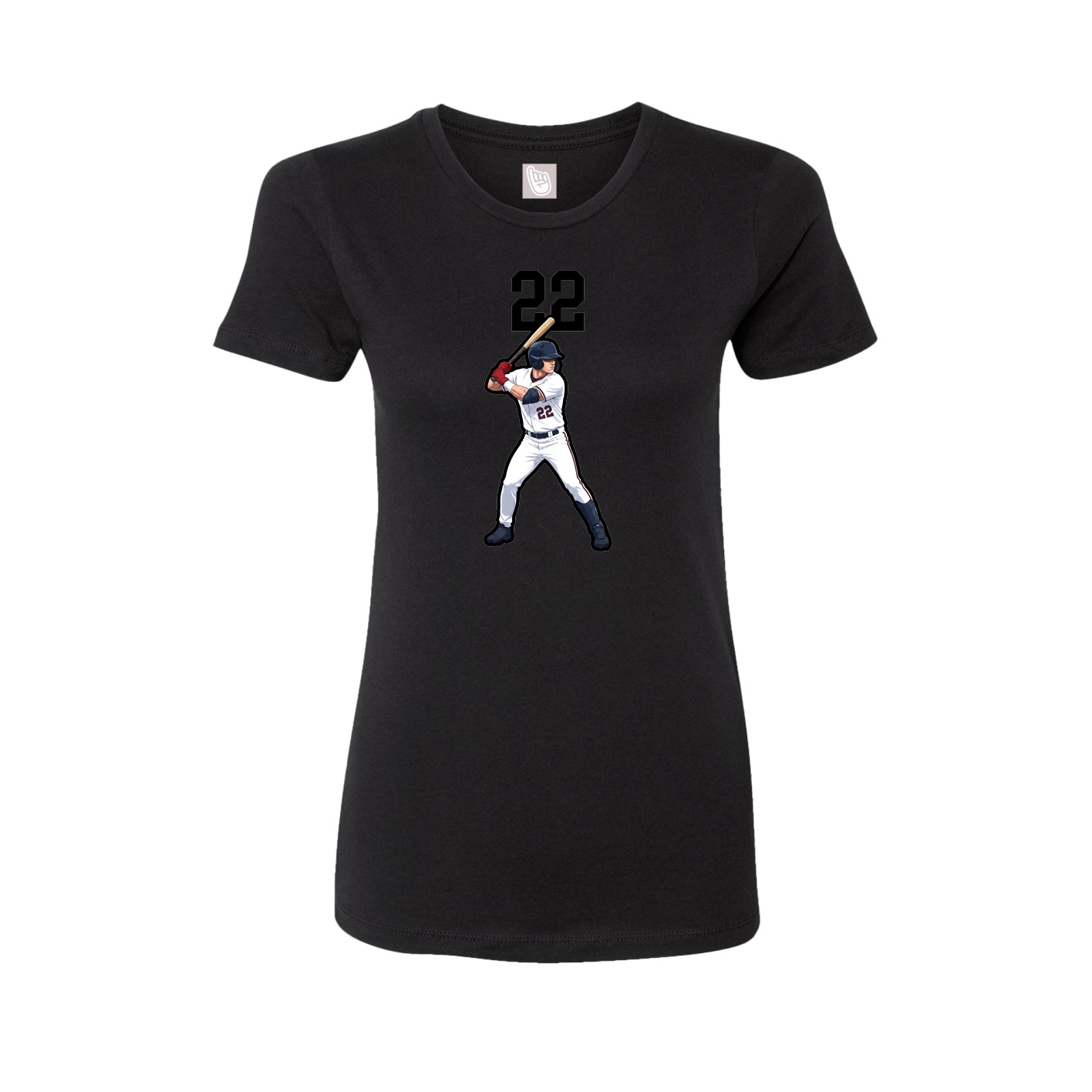 Womens Tee — Number Top in Black
