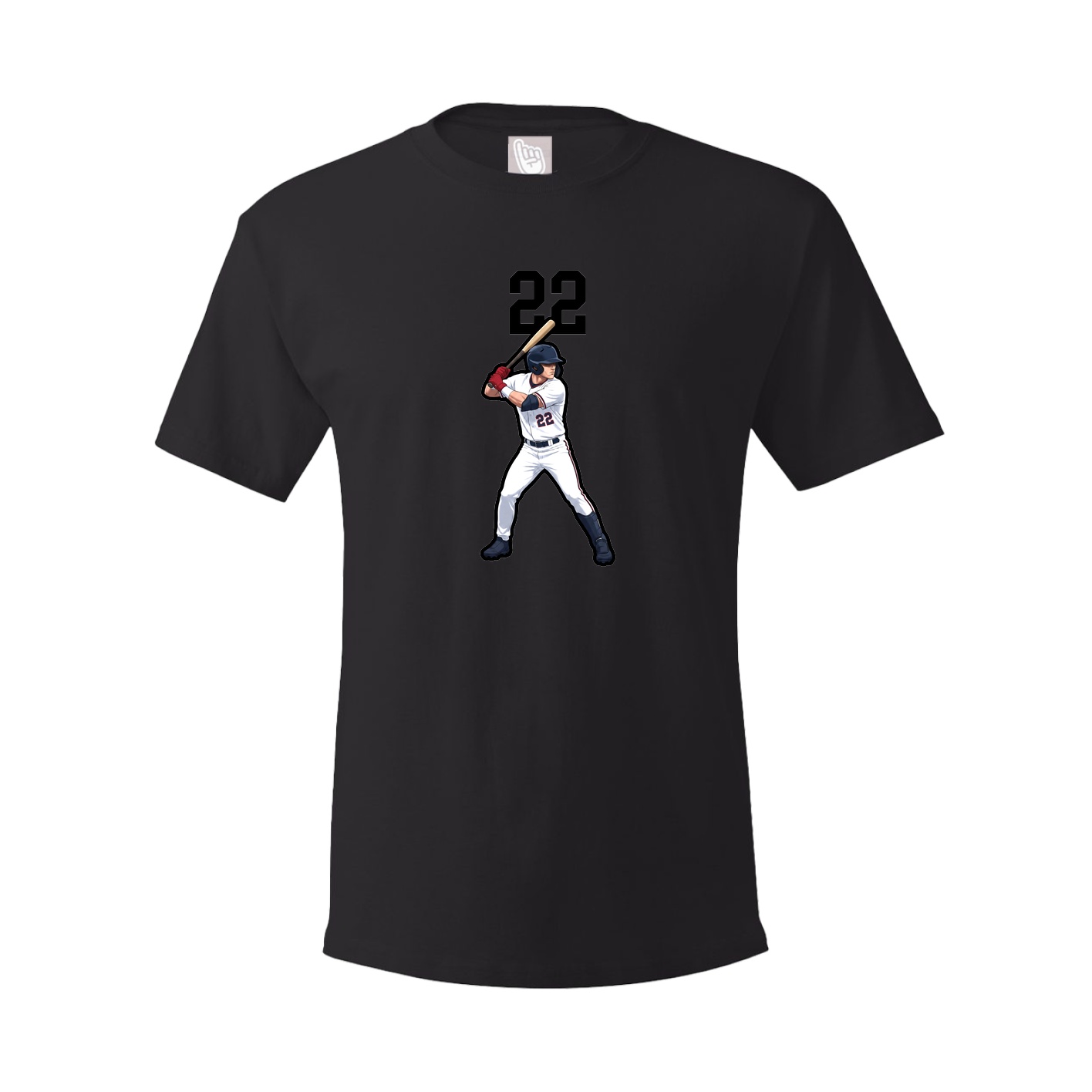 Youth Tee — Number Top in Black