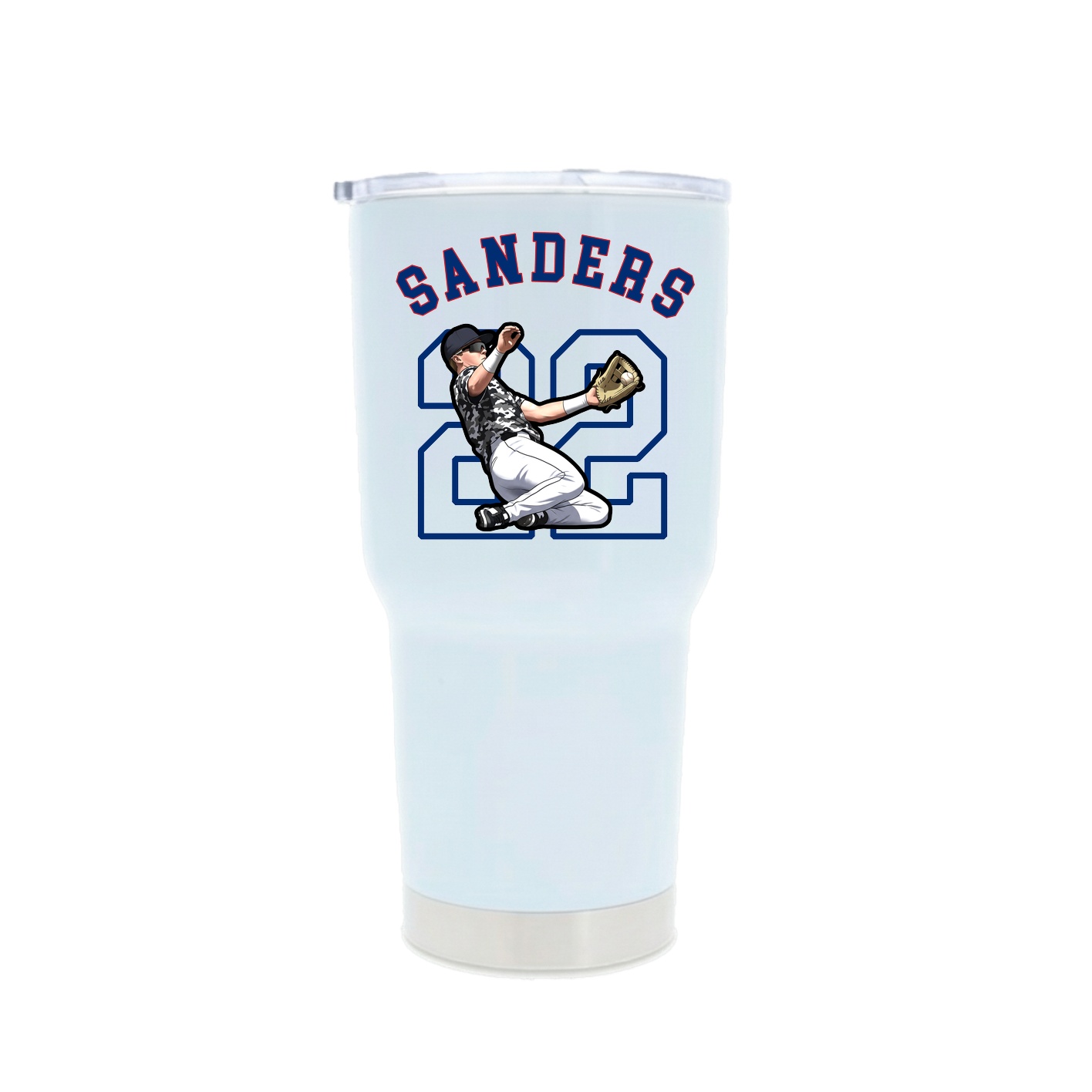 30oz Stainless Steel Tumbler — Shirsey Arch in White