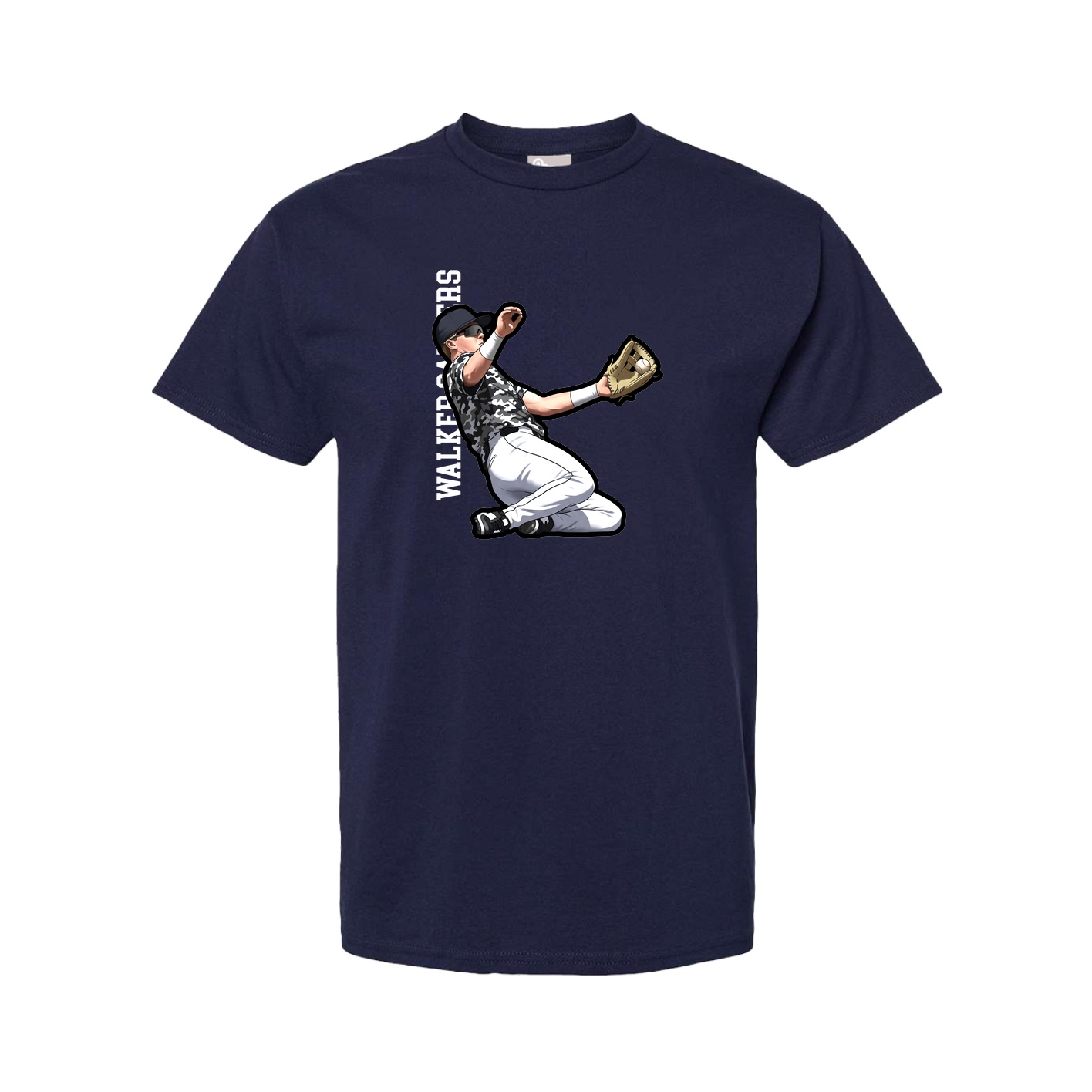 Tee — Name Vertical in Navy