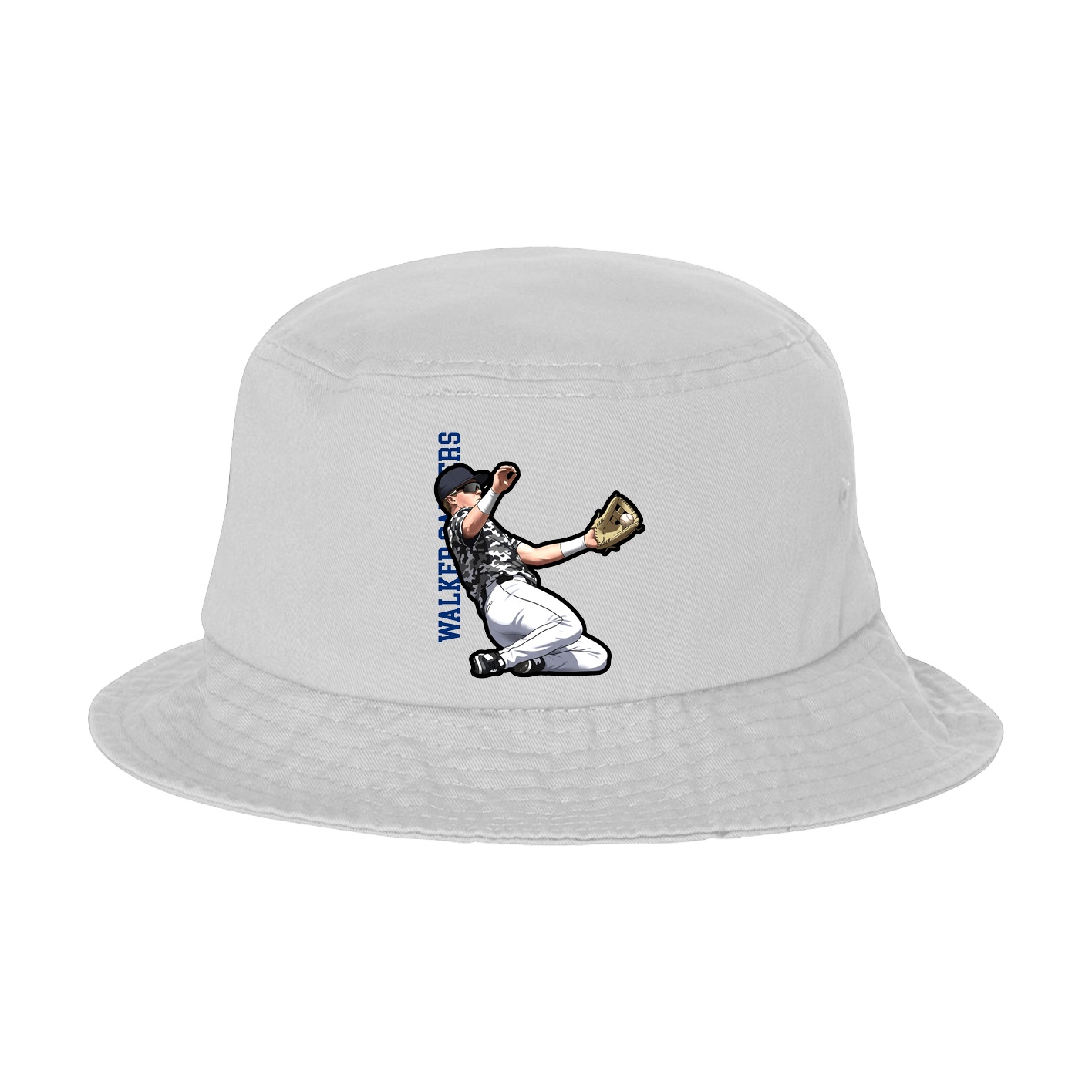Bucket Cap — Name Vertical in White