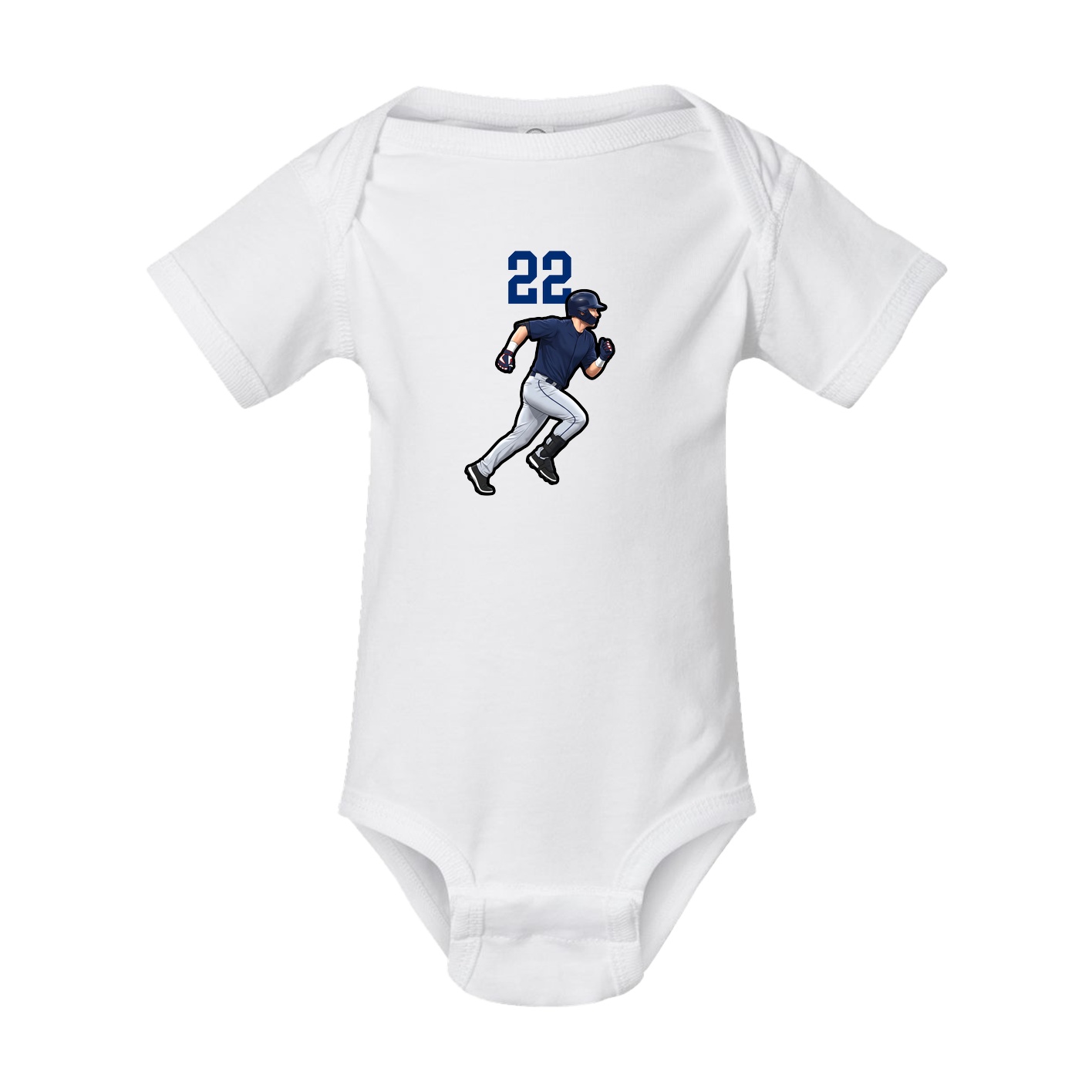 Baby Onesie — Number Top in White