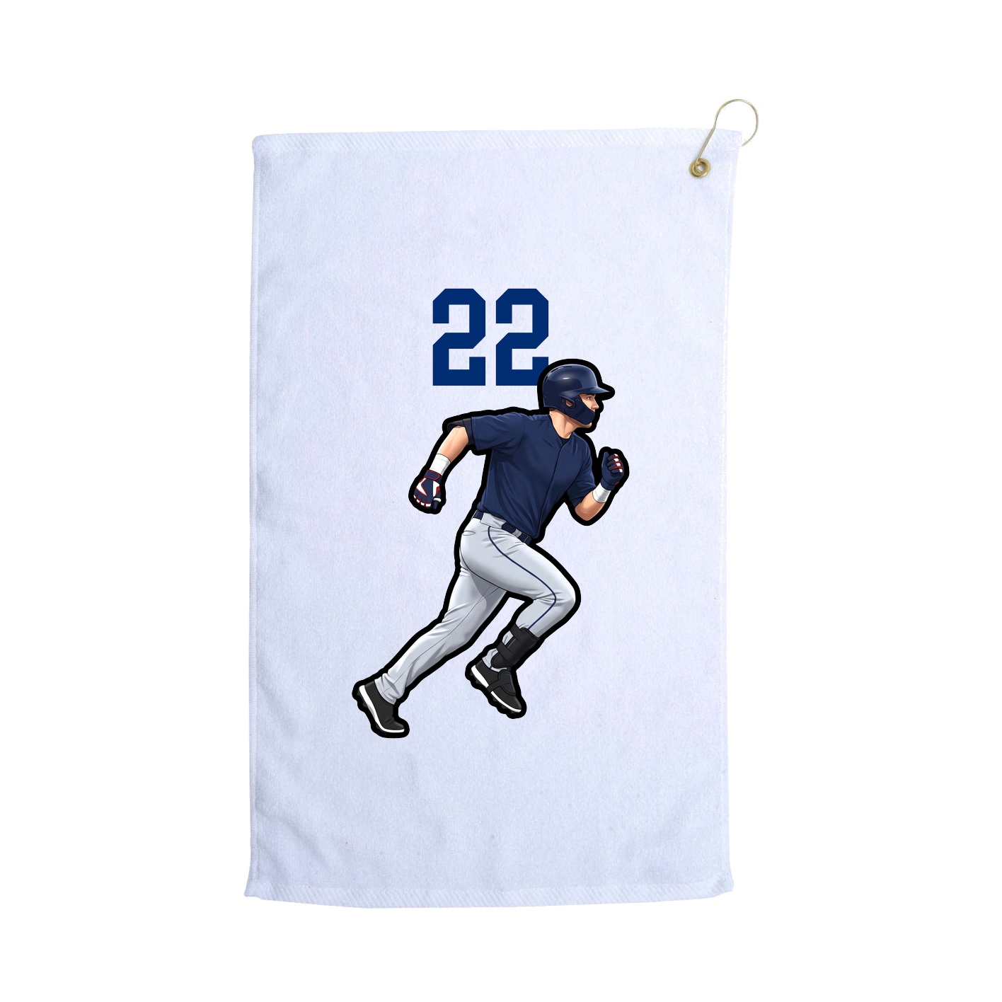 Golf Towel — Number Top in White