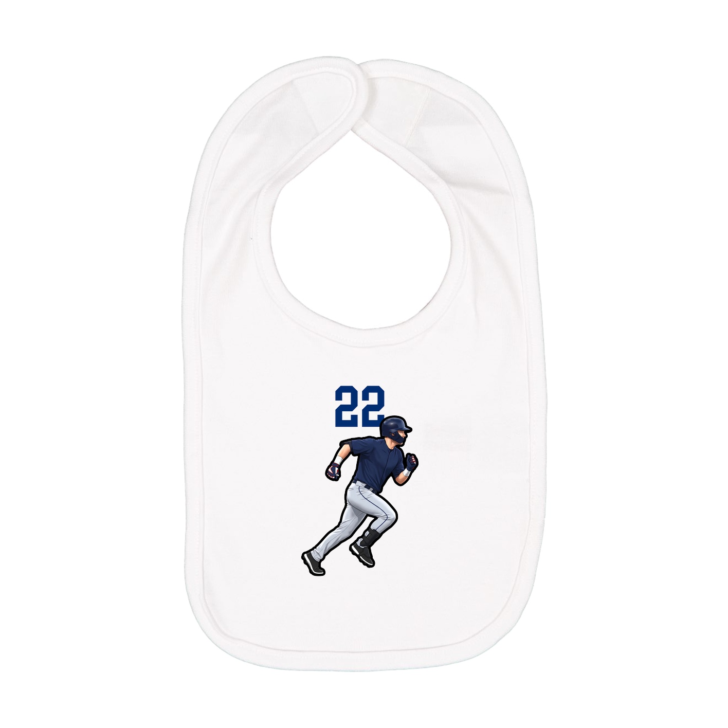 Infant Bib — Number Top in White