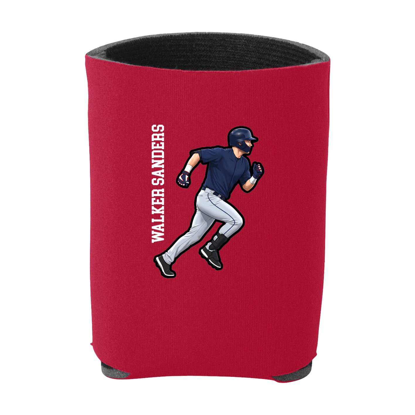 Can Holder — Name Vertical in Red