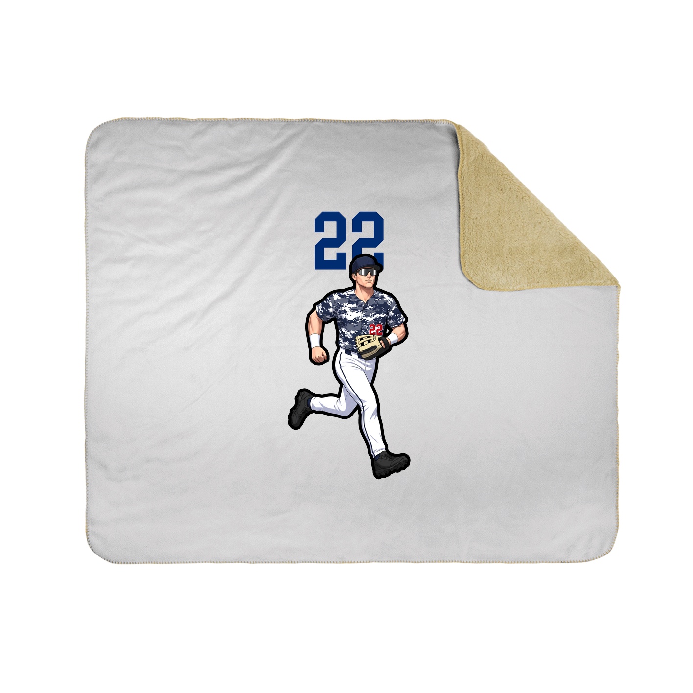 Throw Blanket — Number Top in White
