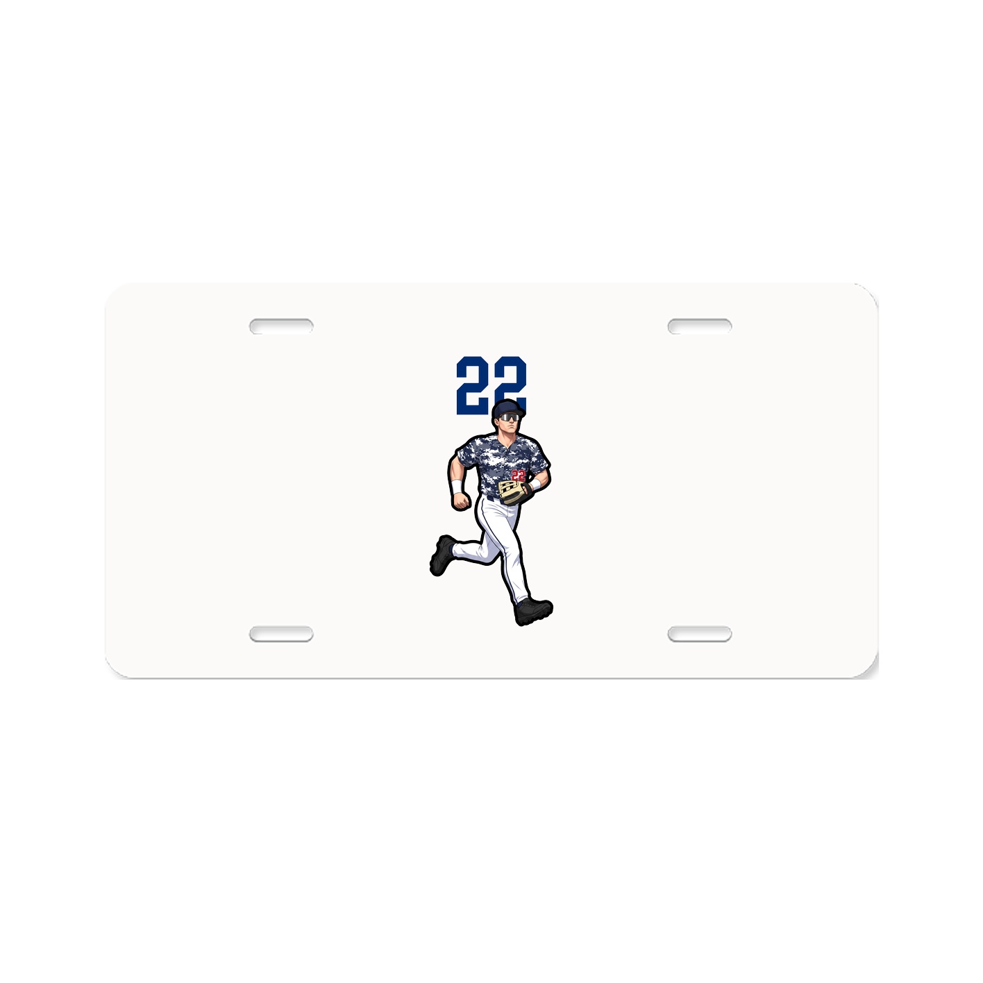 License Plate — Number Top in Classic