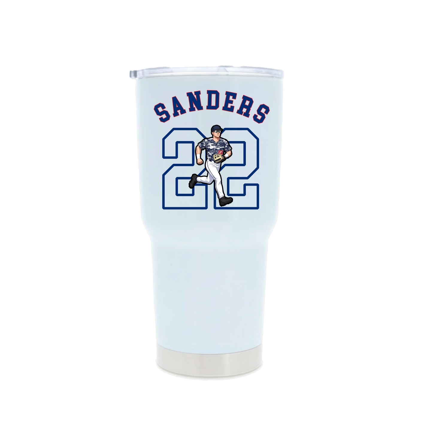 30oz Stainless Steel Tumbler — Shirsey Arch in White