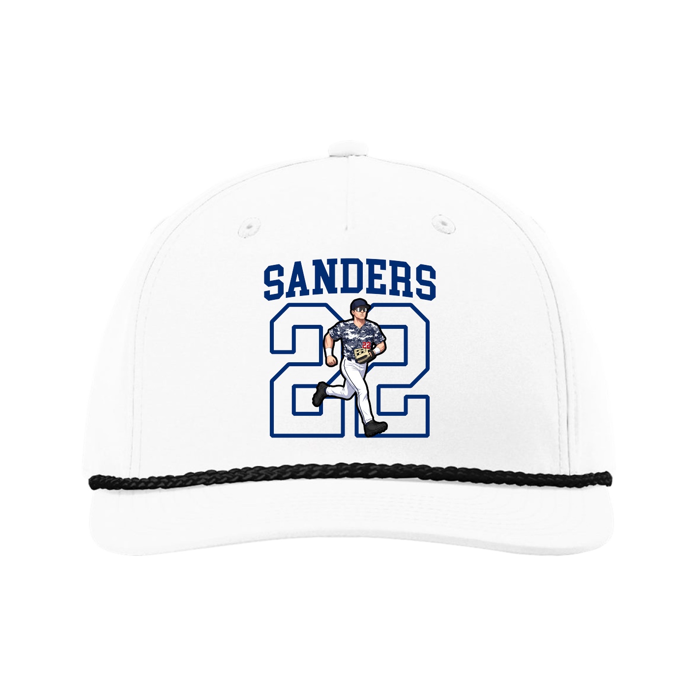 Five-Panel Classic Rope Cap — Shirsey in White