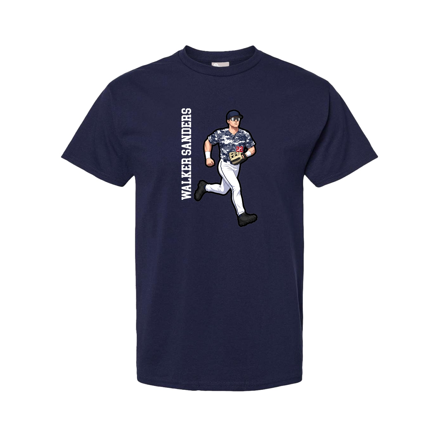 Tee — Name Vertical in Navy
