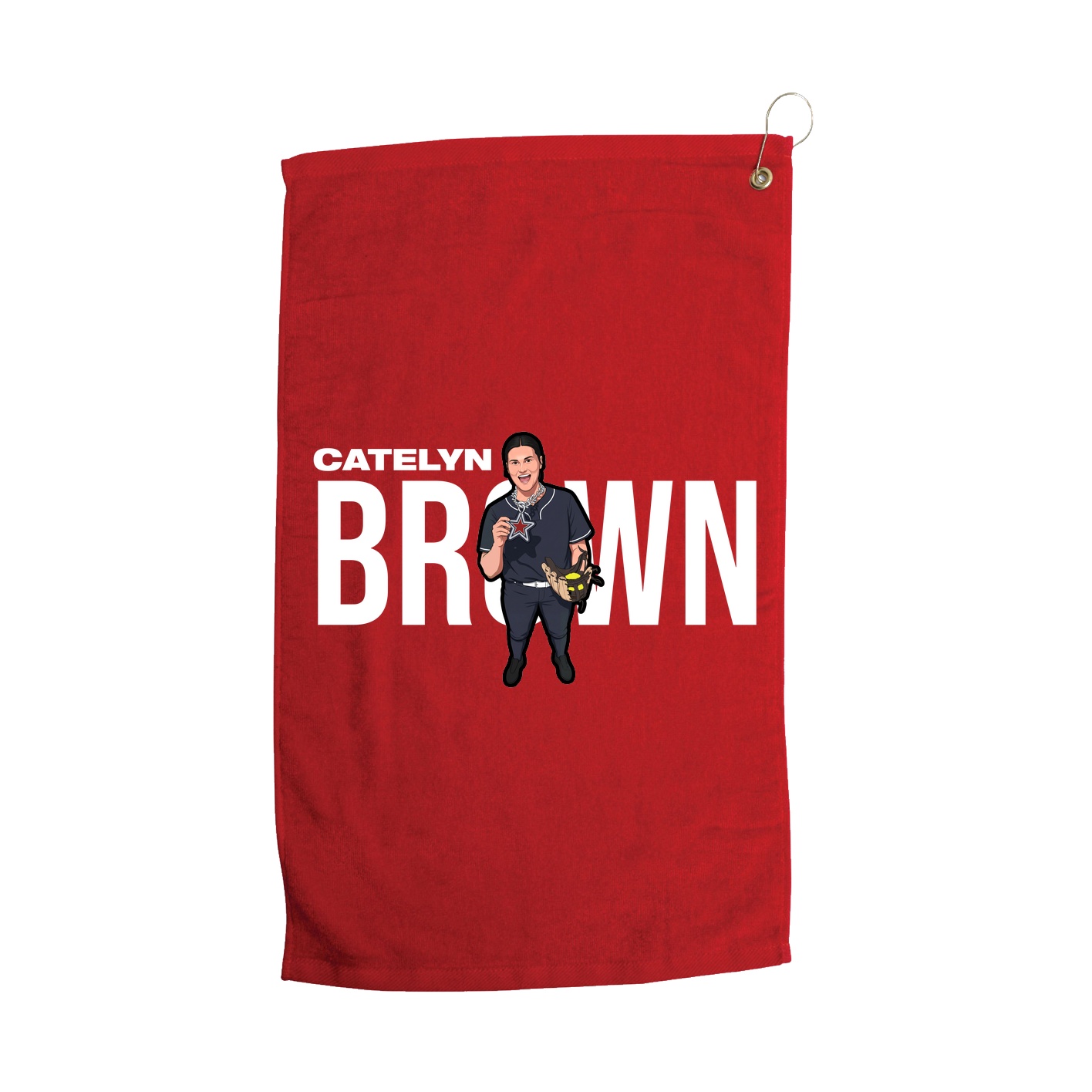 Golf Towel — Player Name in Red