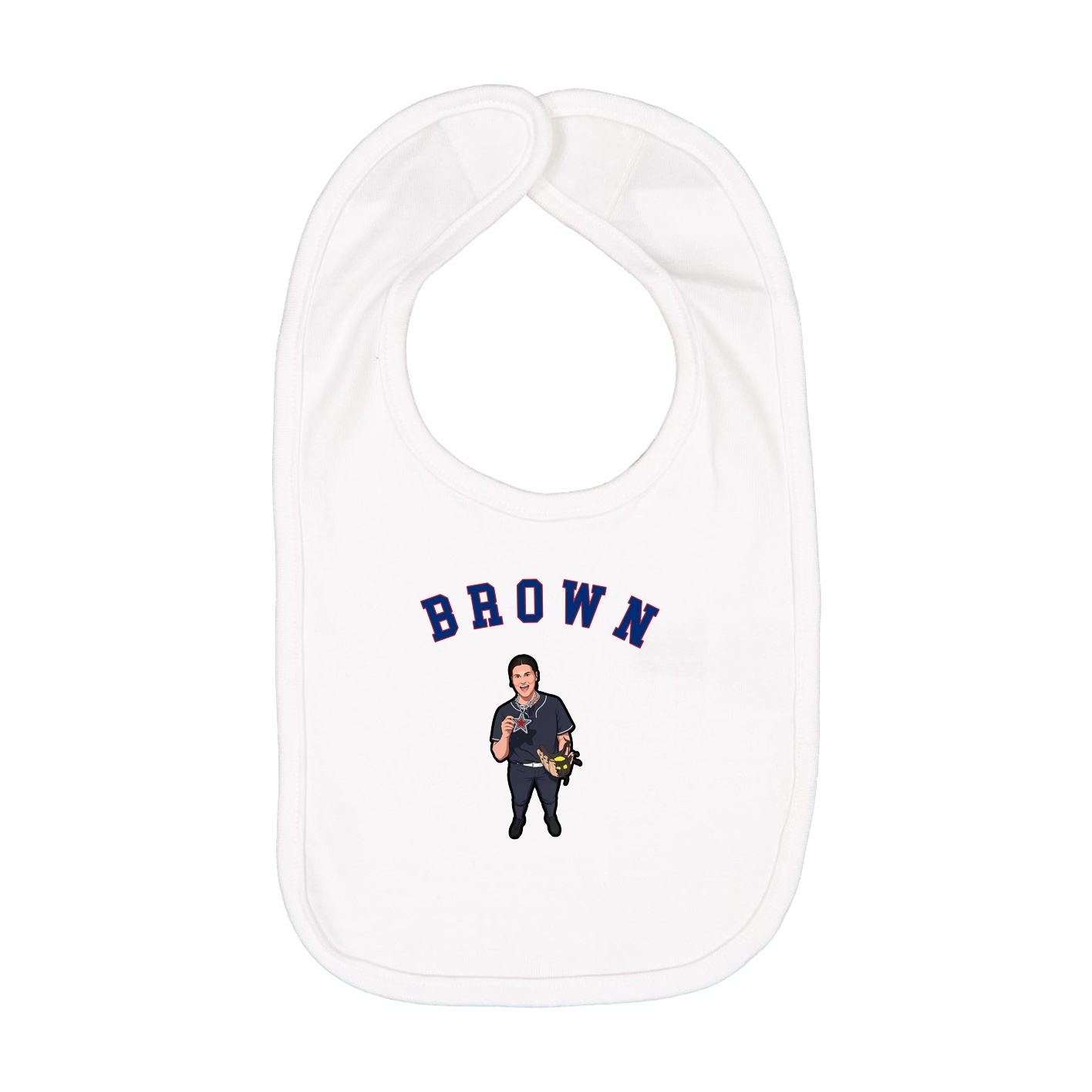 Infant Bib — Shirsey Arch in White