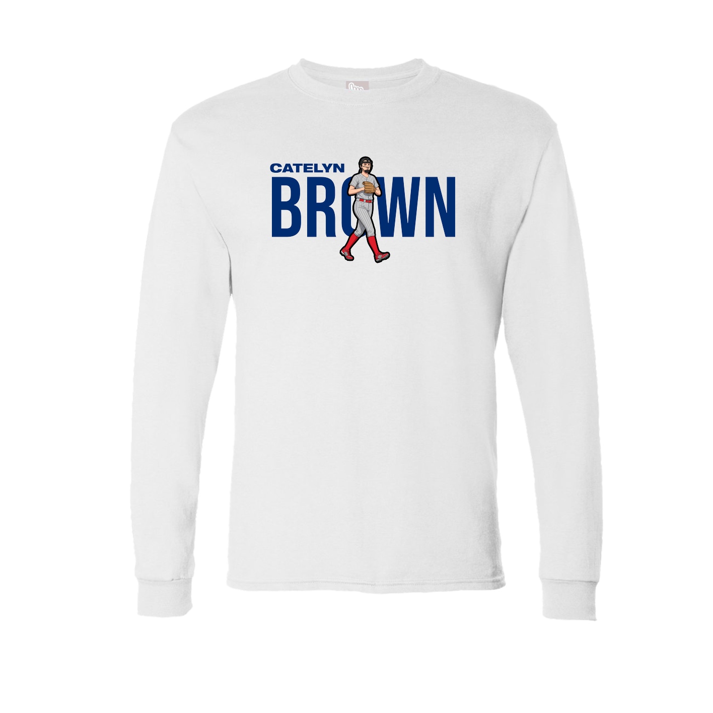 Long Sleeve Tee — Player Name in White