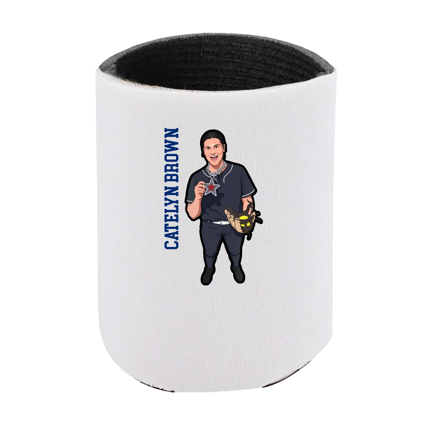 Can Holder — Name Vertical in White