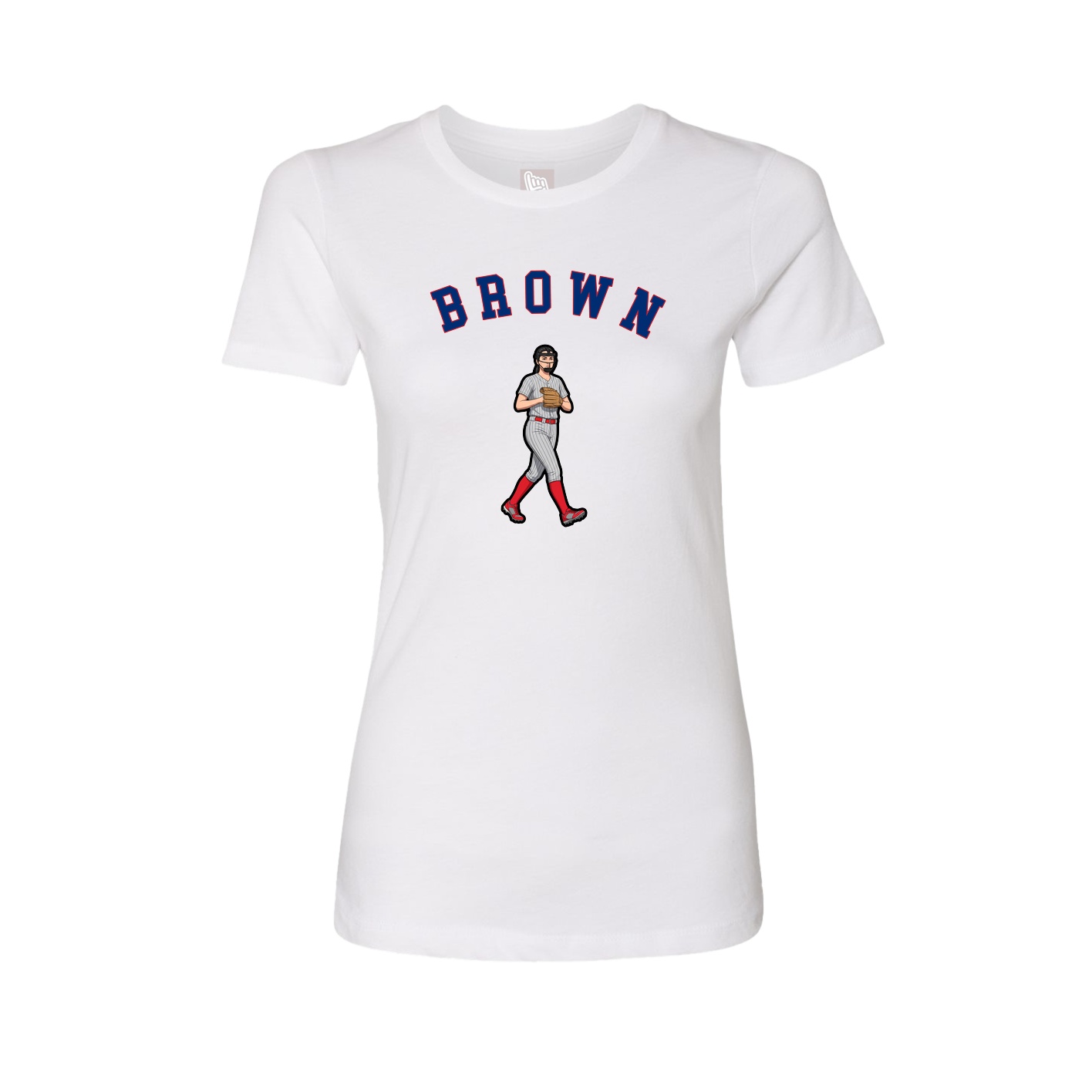 Fitted Women's Tee — Shirsey Arch in White