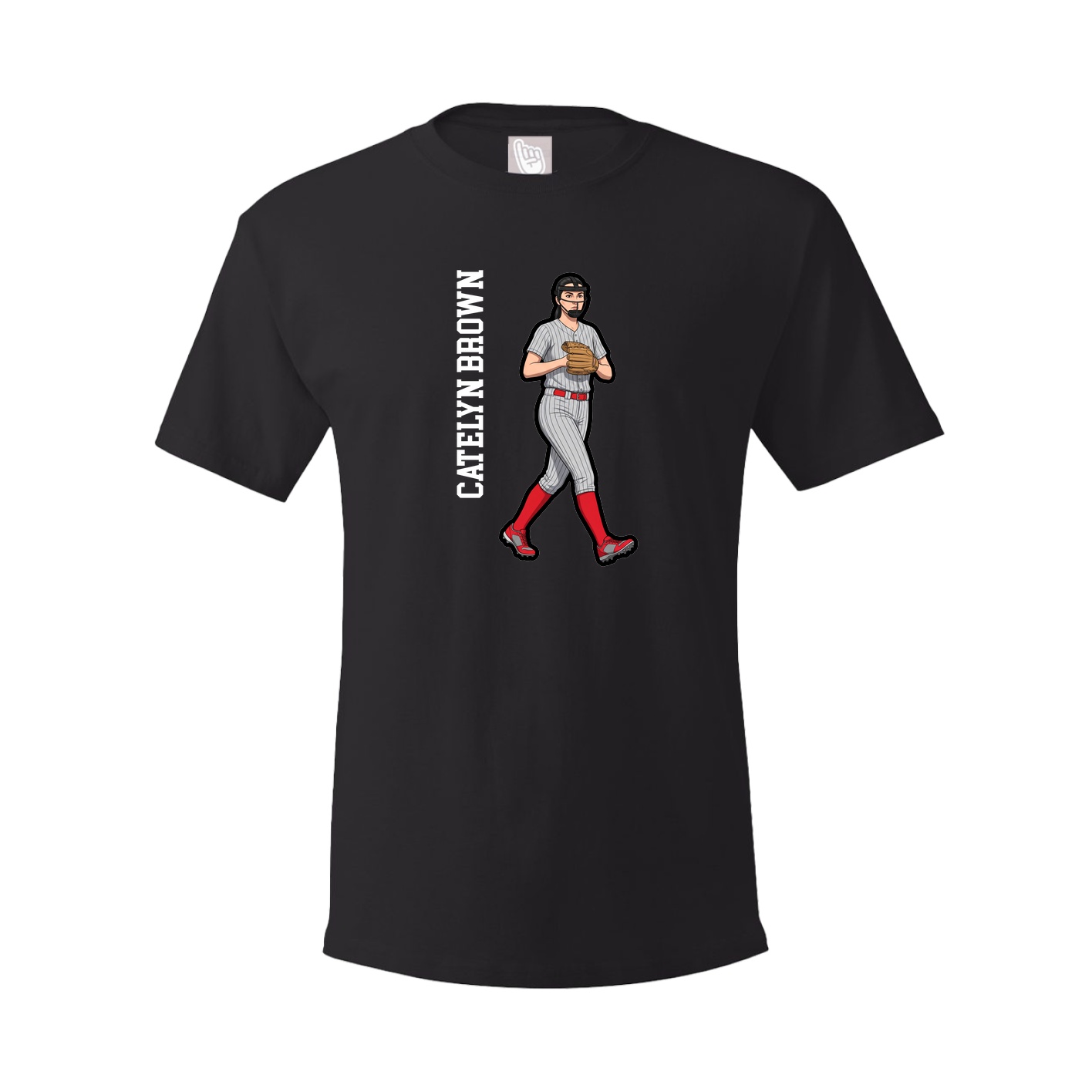 Youth Tee — Name Vertical in Black