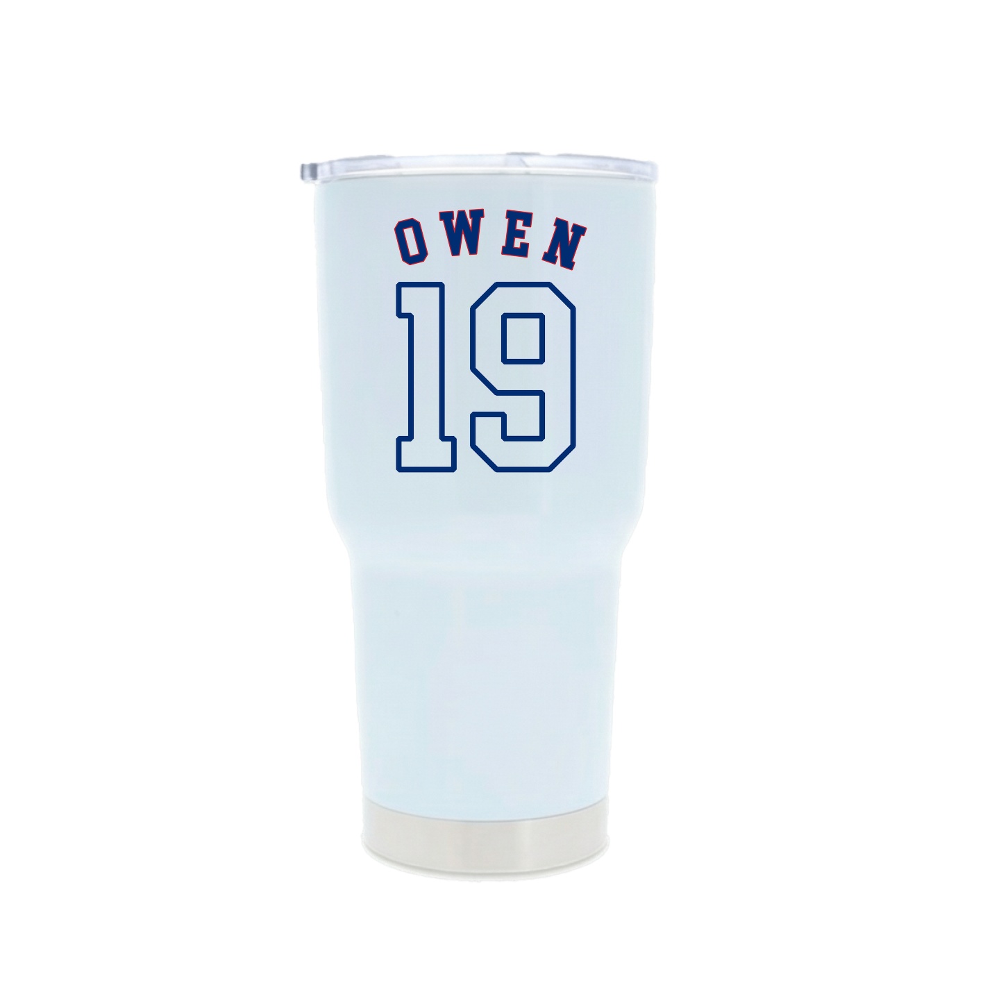 30oz Stainless Steel Tumbler — Shirsey Arch in White