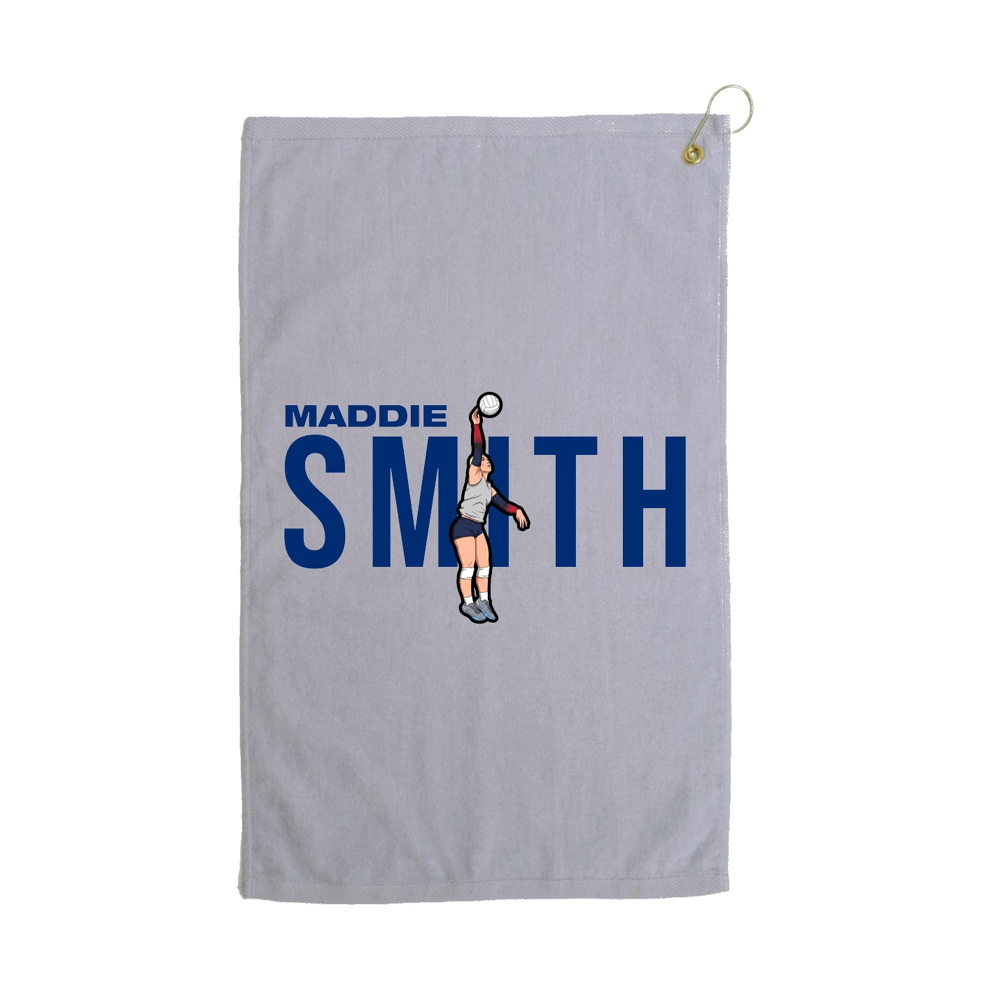 Golf Towel — Player Name in Grey