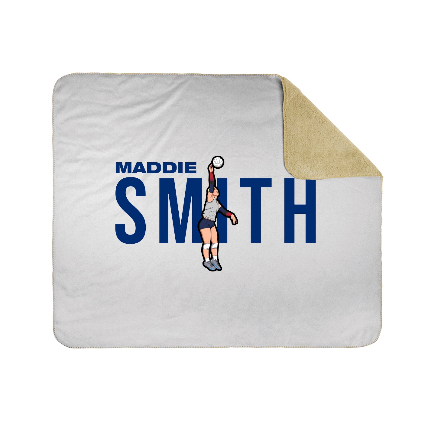 Throw Blanket — Player Name in White
