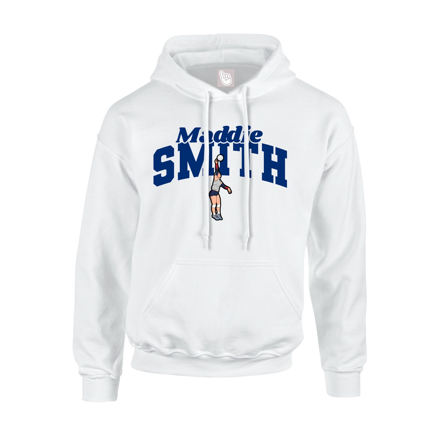 Youth Hoodie — Signature Arch in White