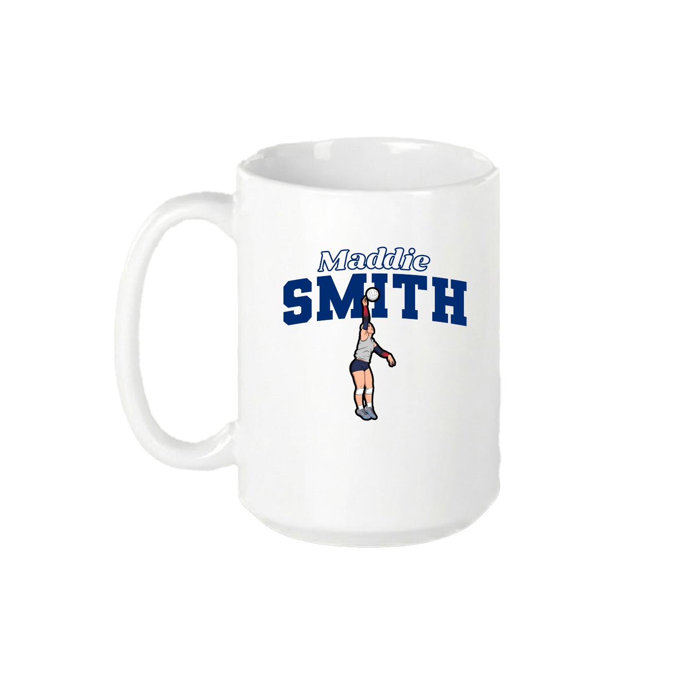 15oz Coffee Mug — Name Arch in White