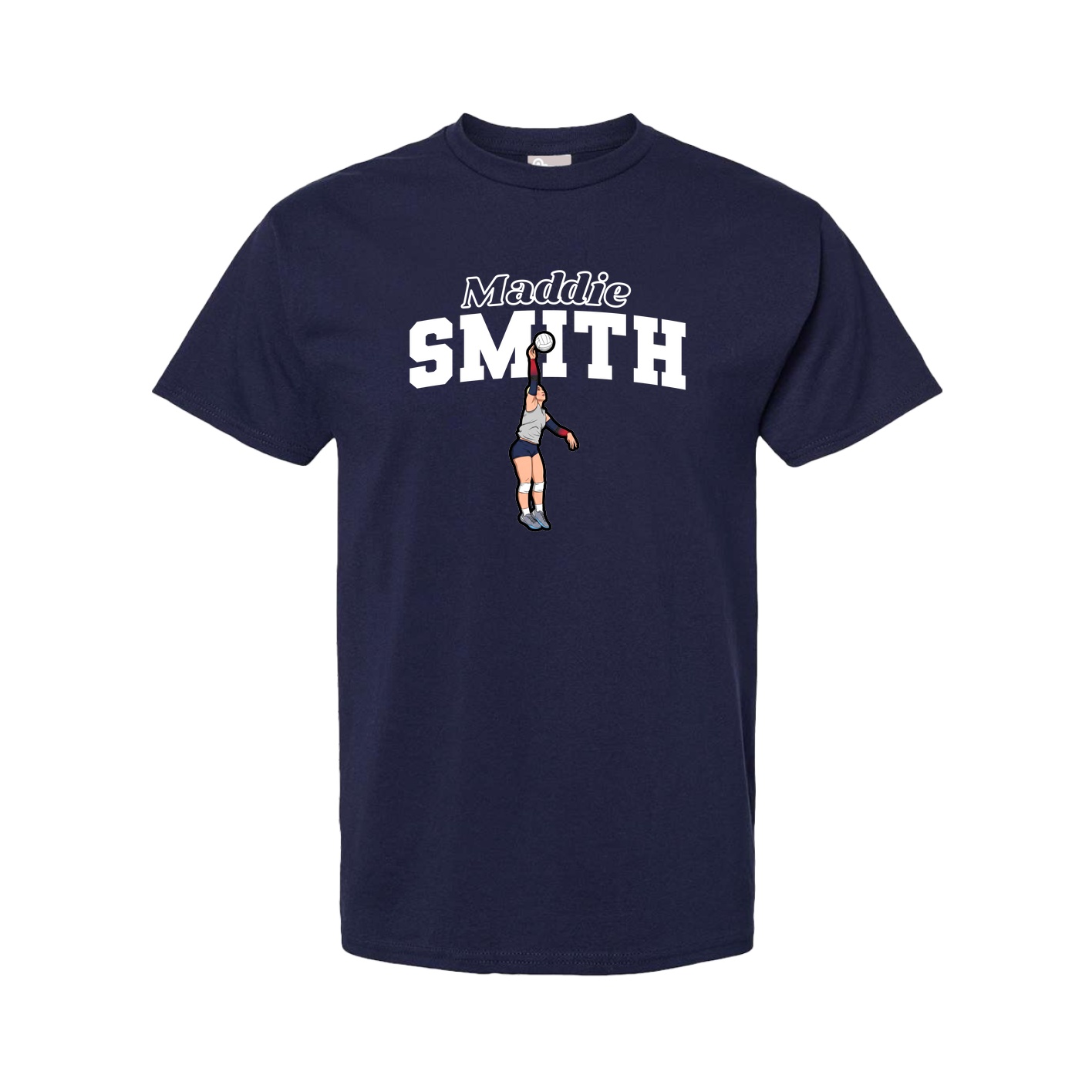 Youth Tee — Name Arch in Navy