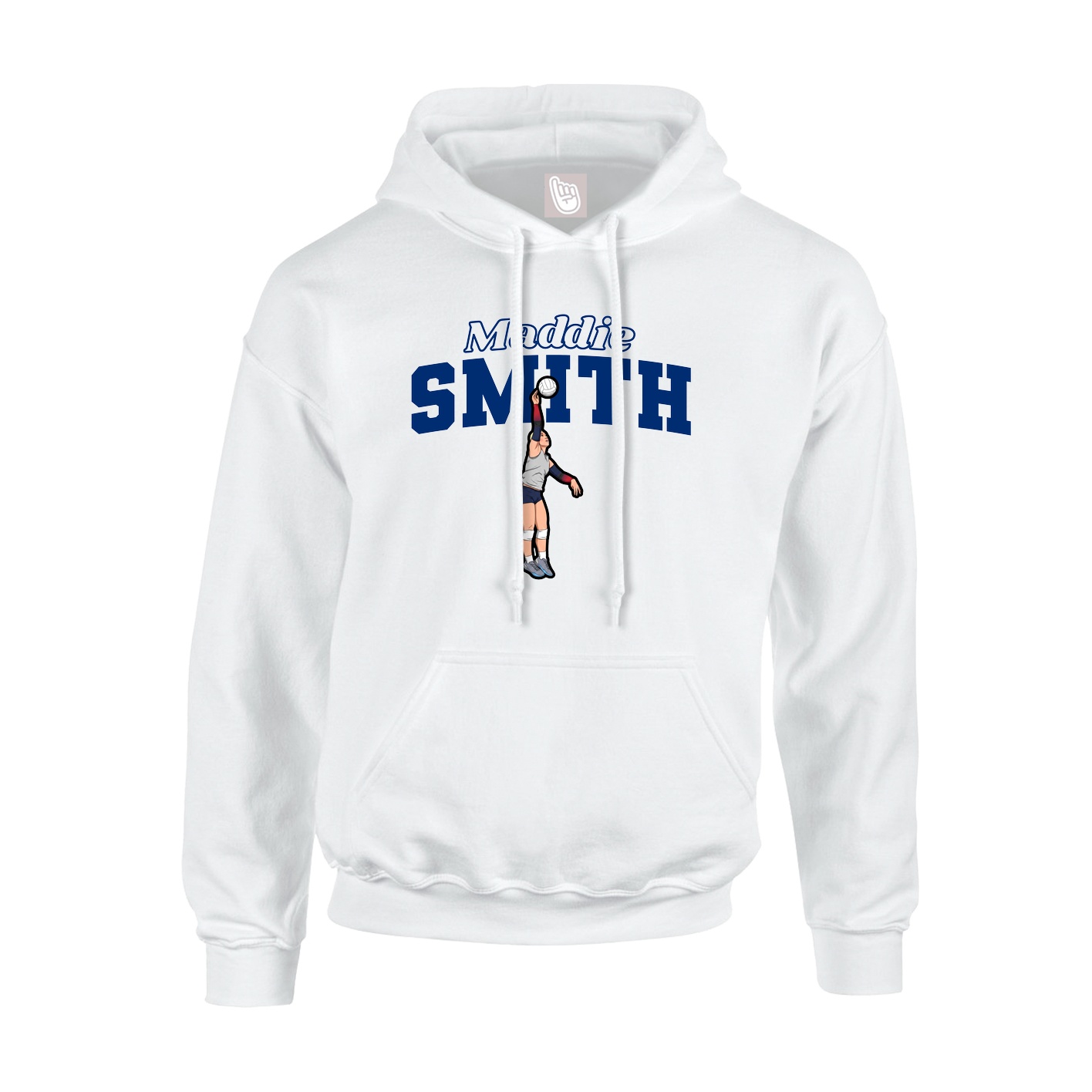 Hoodie — Name Arch in White