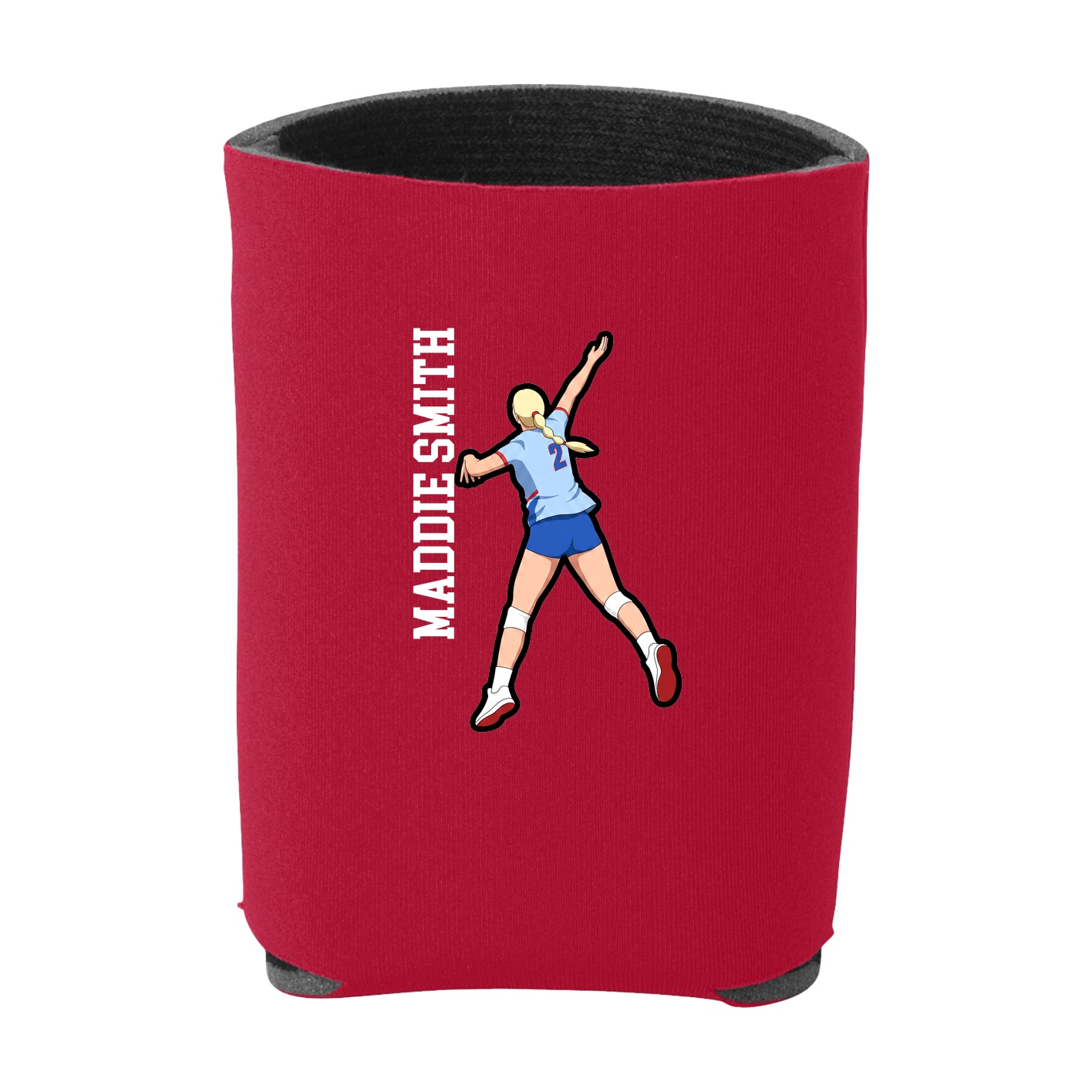 Can Holder — Name Vertical in Red
