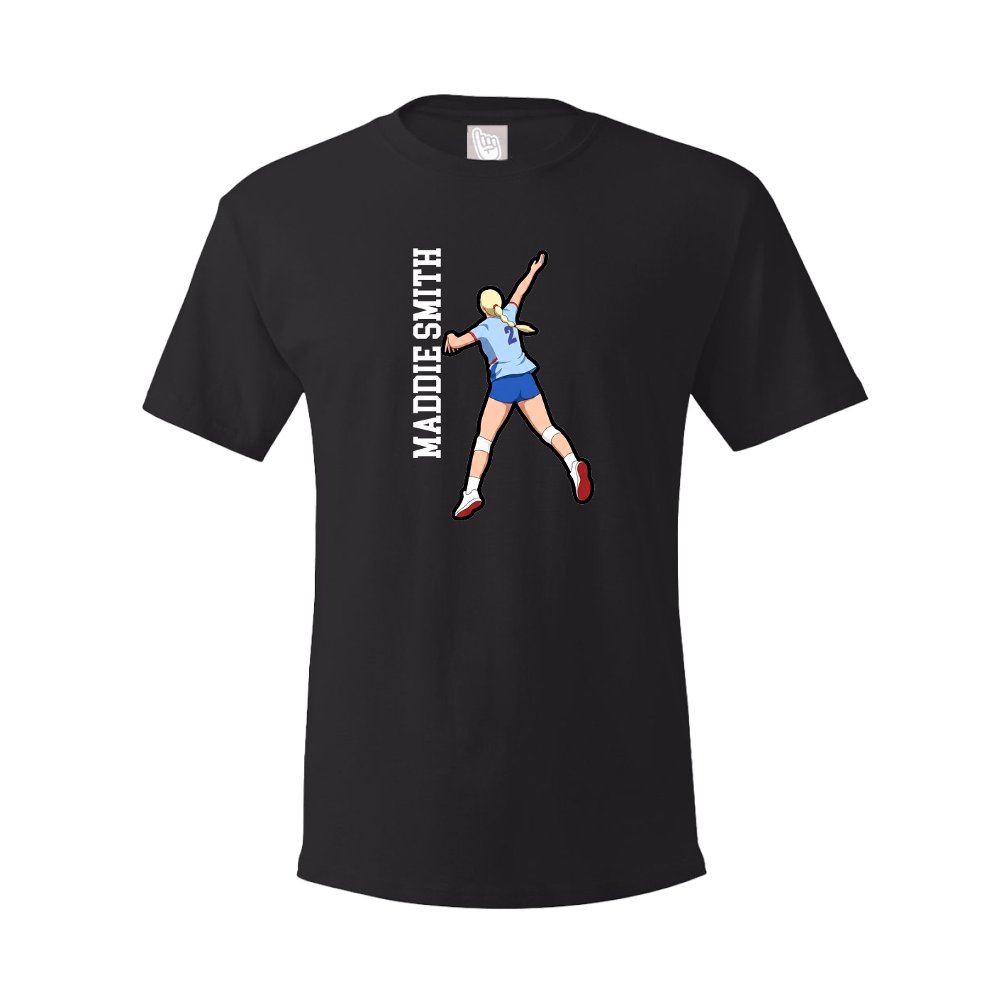 Tee — Name Vertical in Black
