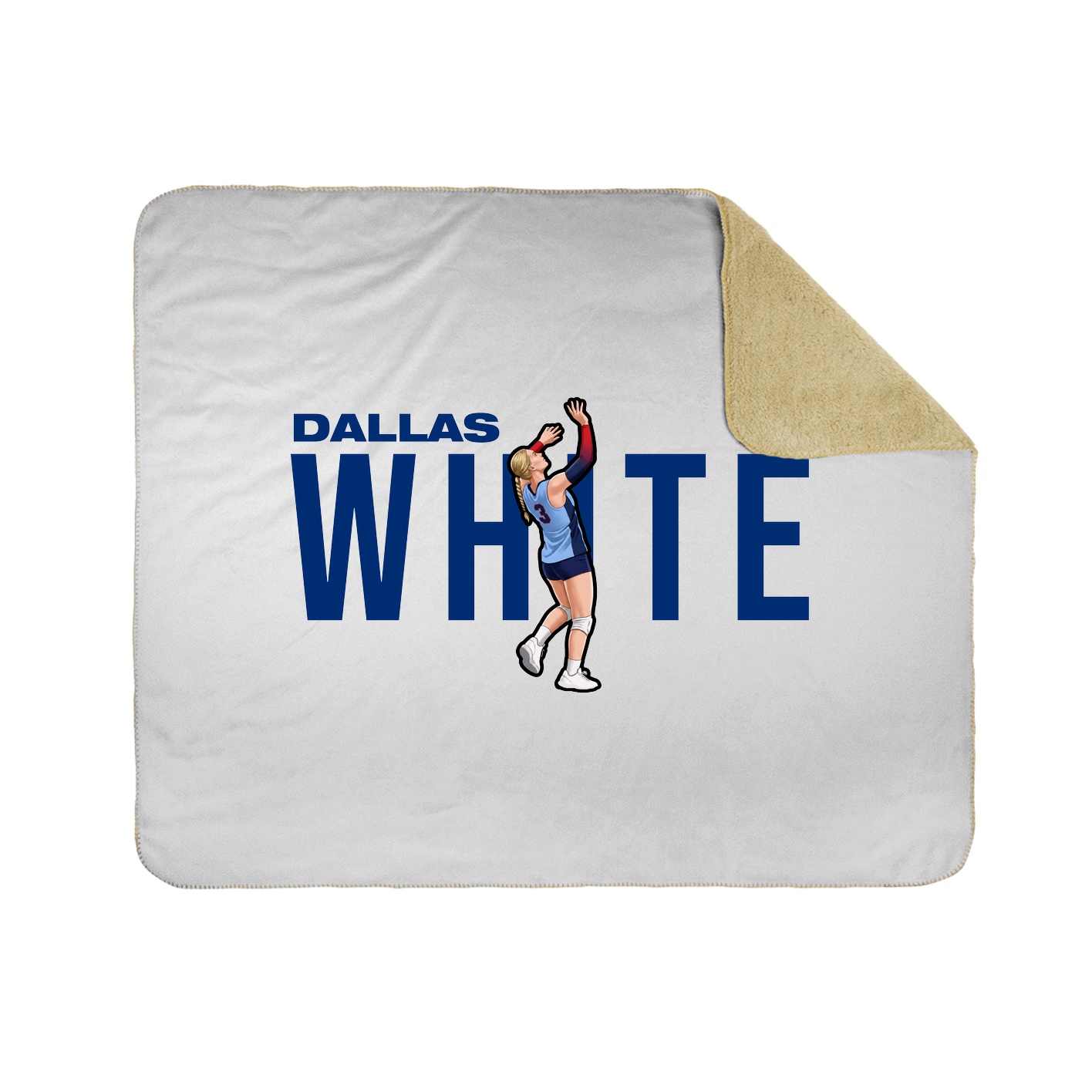 Throw Blanket — Player Name in White