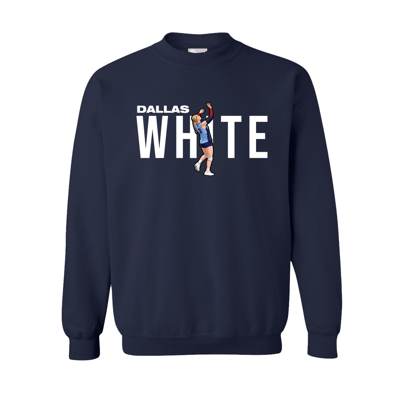 Fleece Crew — Player Name in Navy